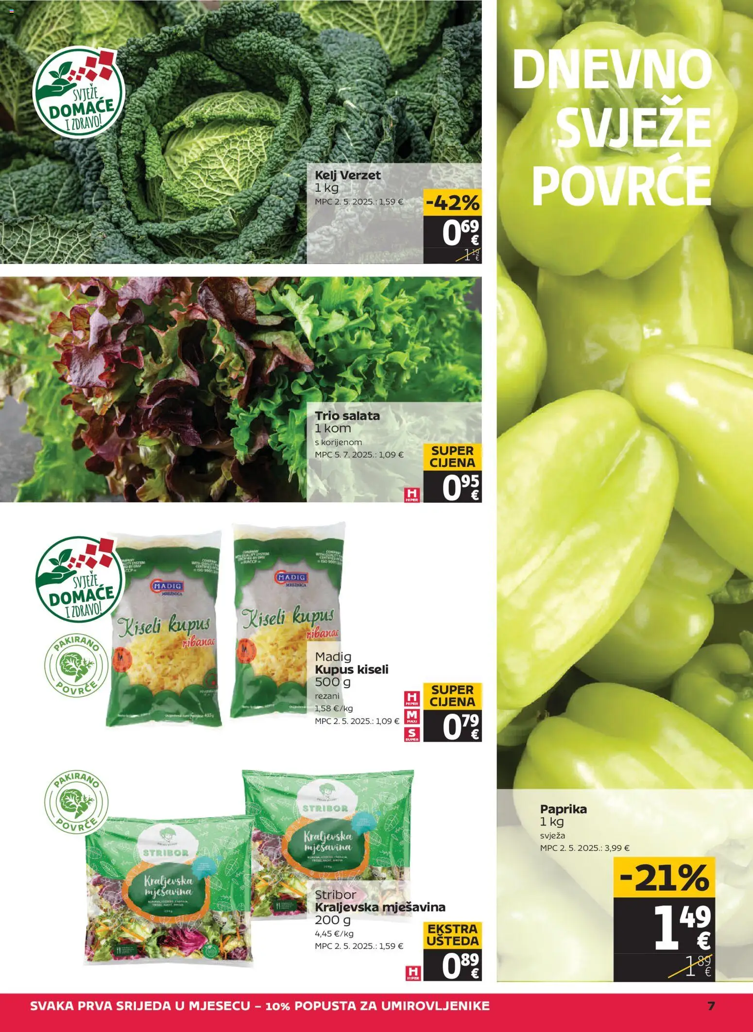 Tommy katalog | vrijedi od 27.11.2025 | Stranica: 7 | Proizvodi: Paprika, Salata, Povrće, Kupus