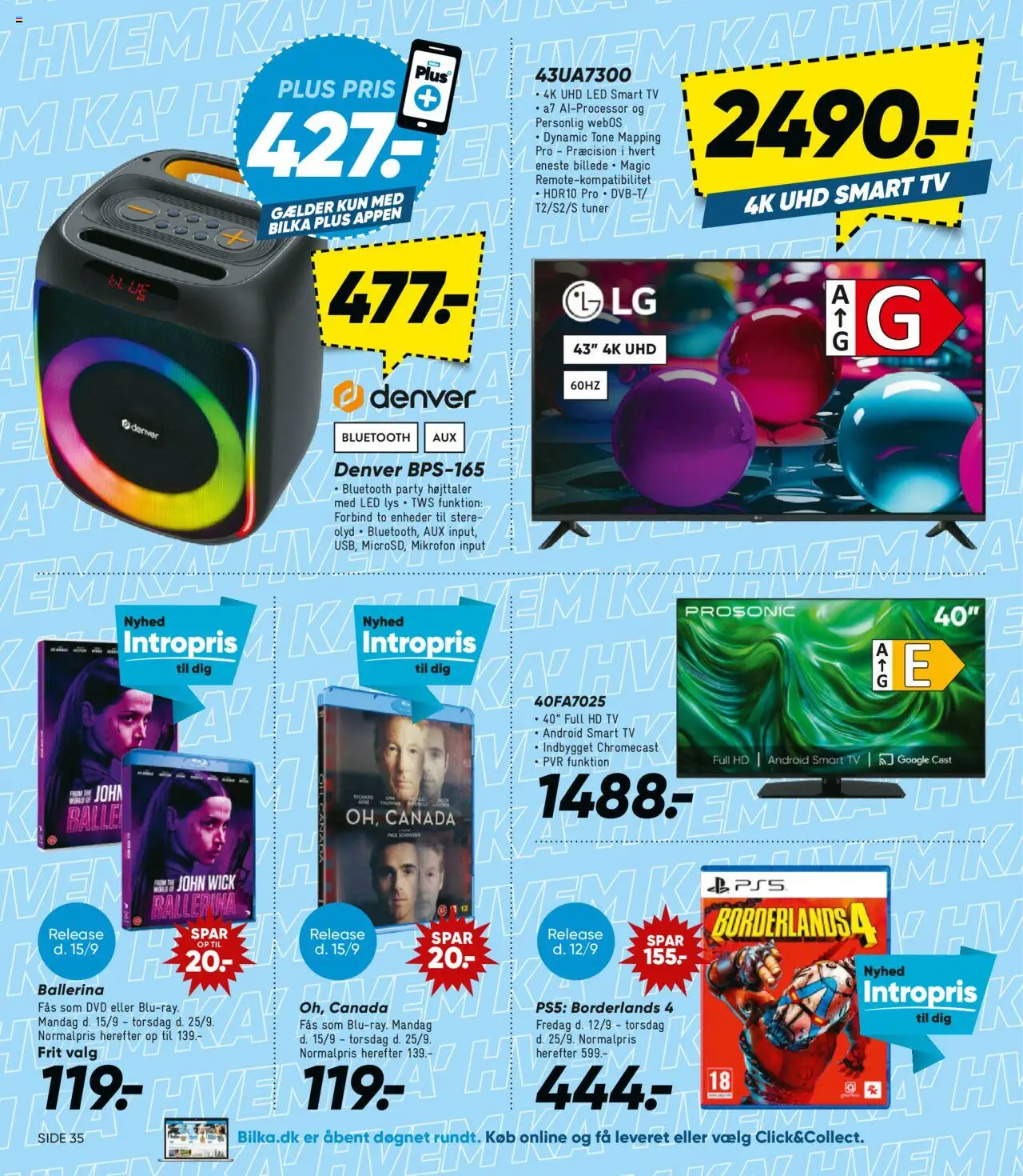 Bilka tilbudsavis – gyldig fra 12.09.2025 | Side: 26 | Produkter: Smart TV, TV, Mikrofon, Højttaler