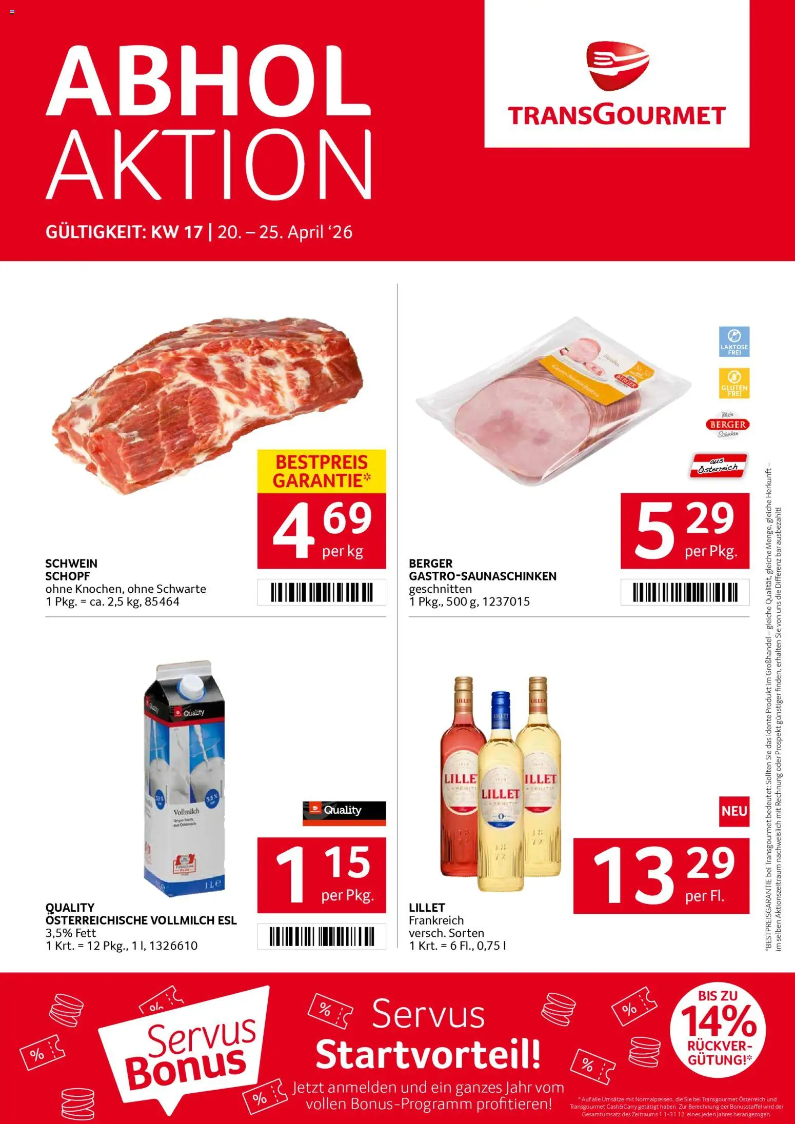 Transgourmet Flugblatt gültig ab 20.04.2026 | Seite: 1