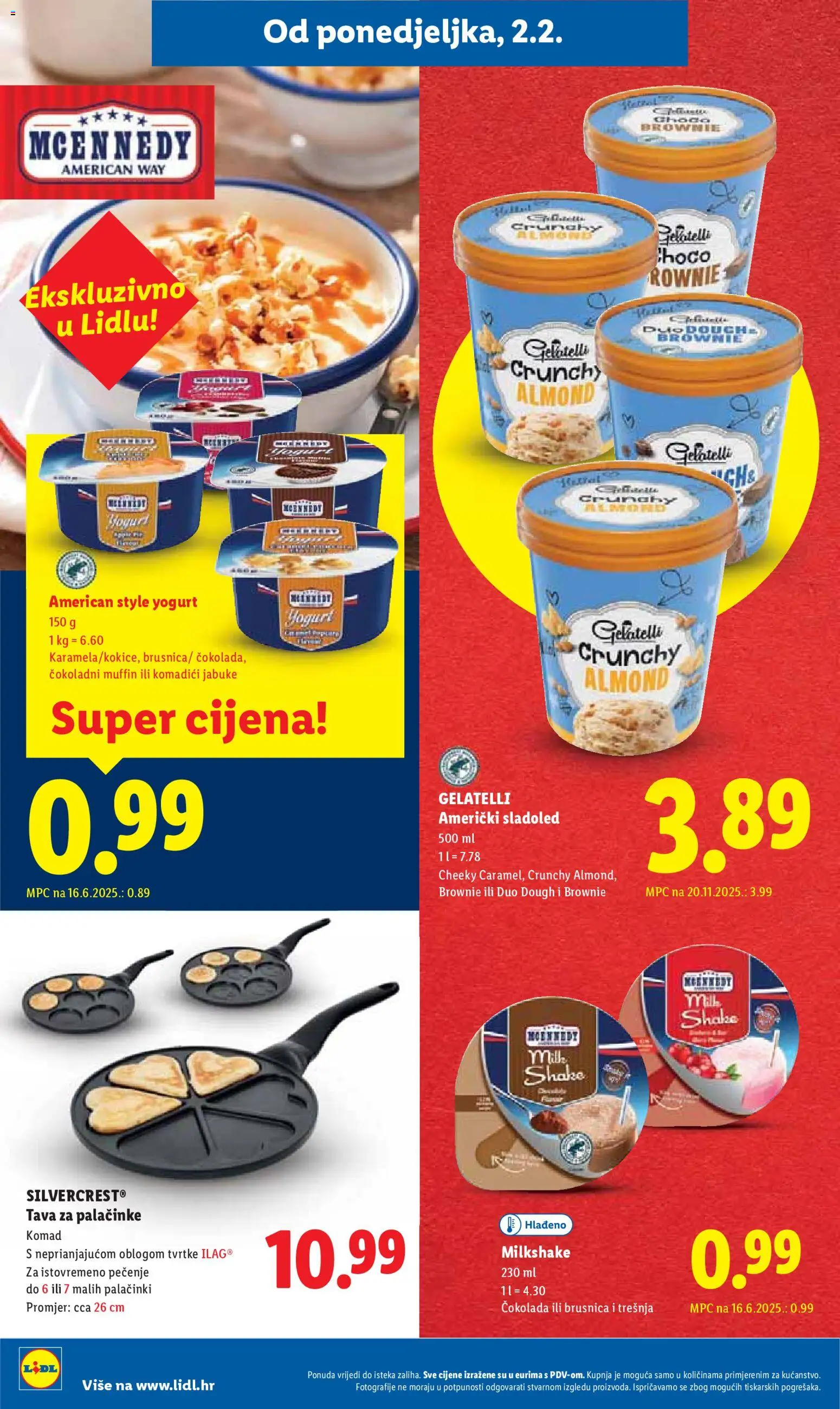 Lidl katalog | vrijedi od 02.02.2026 | Stranica: 16 | Proizvodi: Čokolada, Sladoled, Pan, Brusnica