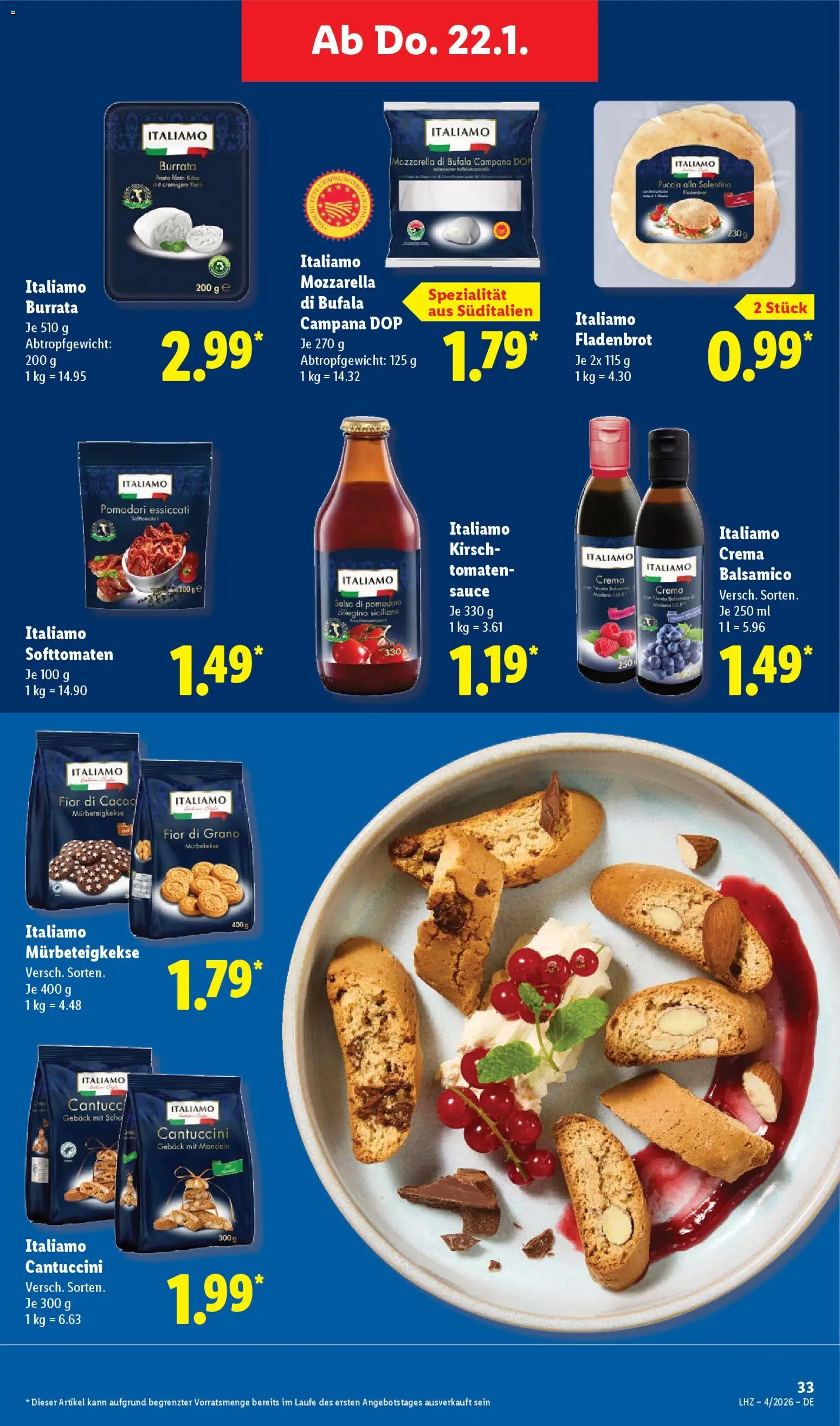 Lidl - Prospekt – gültig ab 19.01.2026 | Seite: 47 | Produkte: Mozzarella, Tomaten, Mandeln, Burrata
