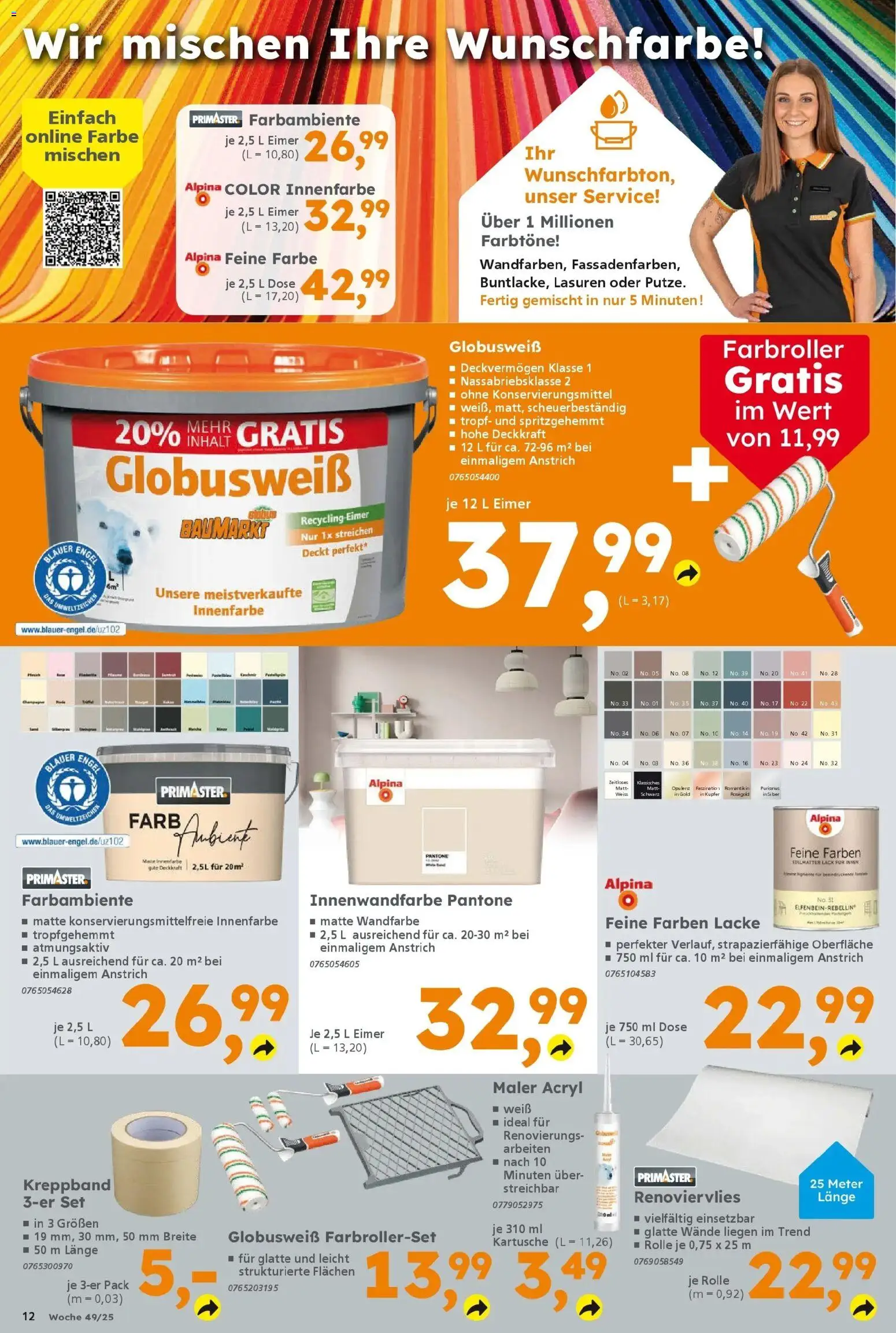 Globus Baumarkt prospekt Gensingen	 – gültig ab 01.12.2025 | Seite: 12 | Produkte: Wandfarbe