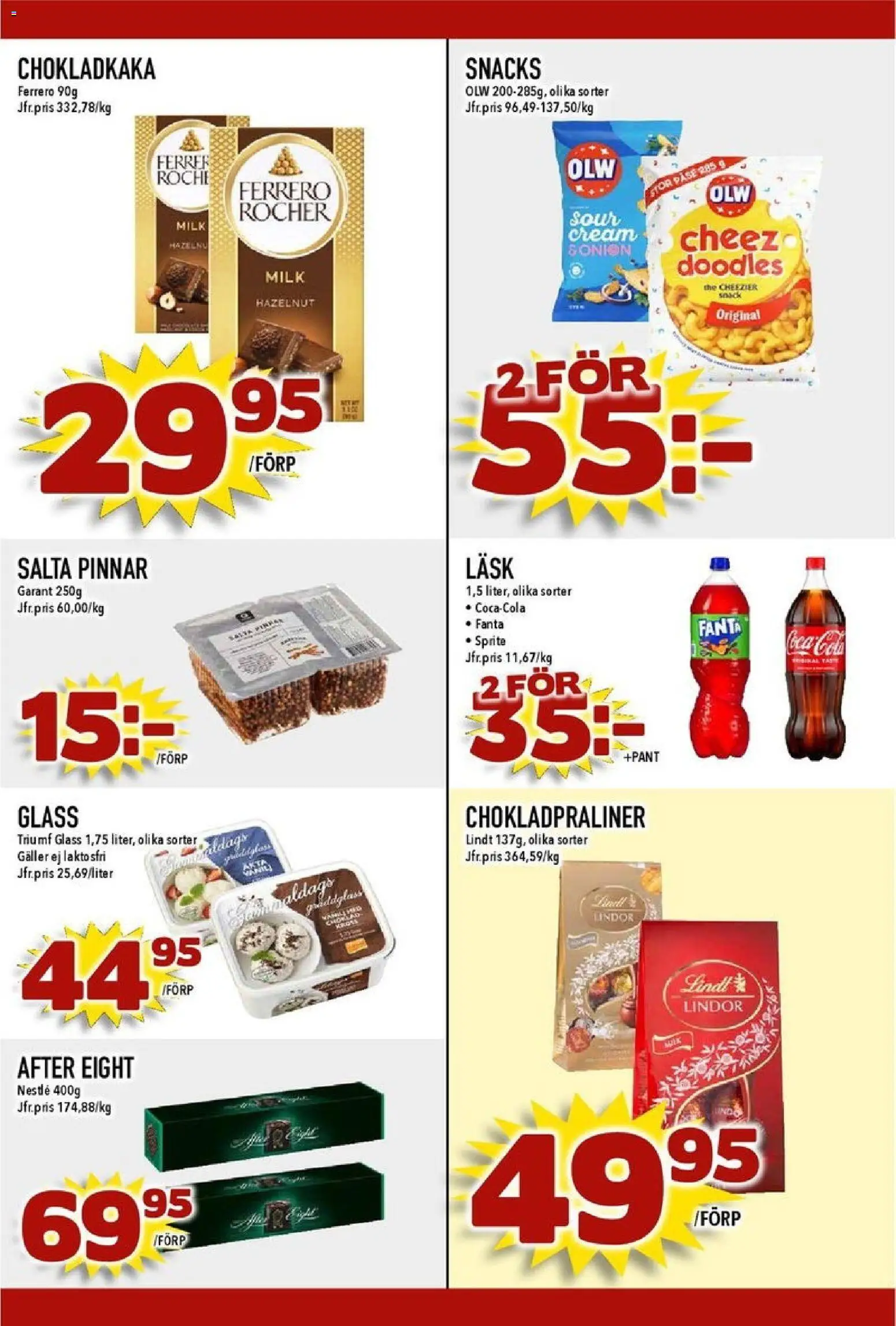 Matdax reklamblad aktuell från 22.12.2025 | Sida: 24 | Produkter: Chokladkaka, Galler, Fanta, Sprite