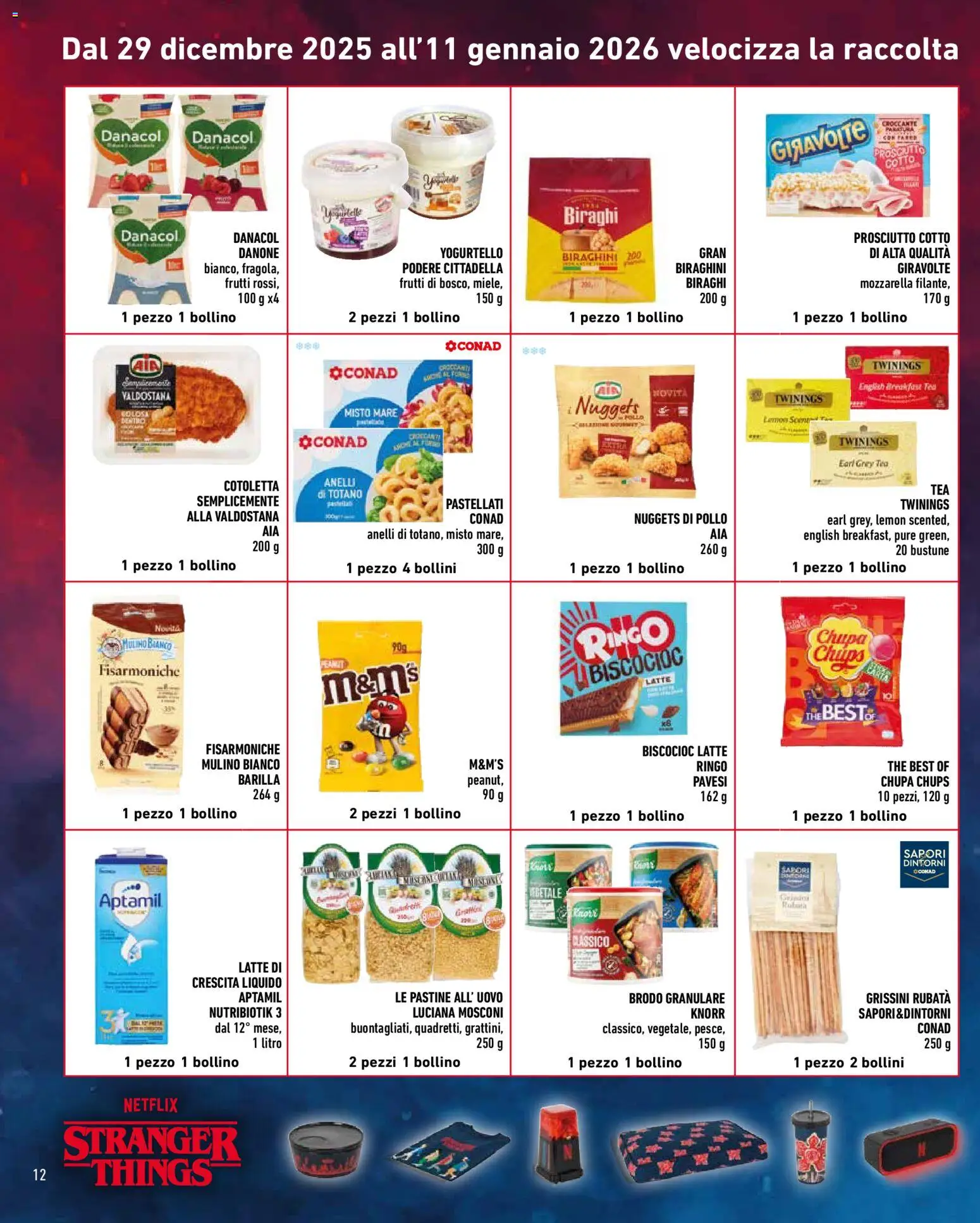Volantino Conad del 27.12.2025 | Pagina: 12 | Prodotti: Pollo, Nuggets, Pasta, The