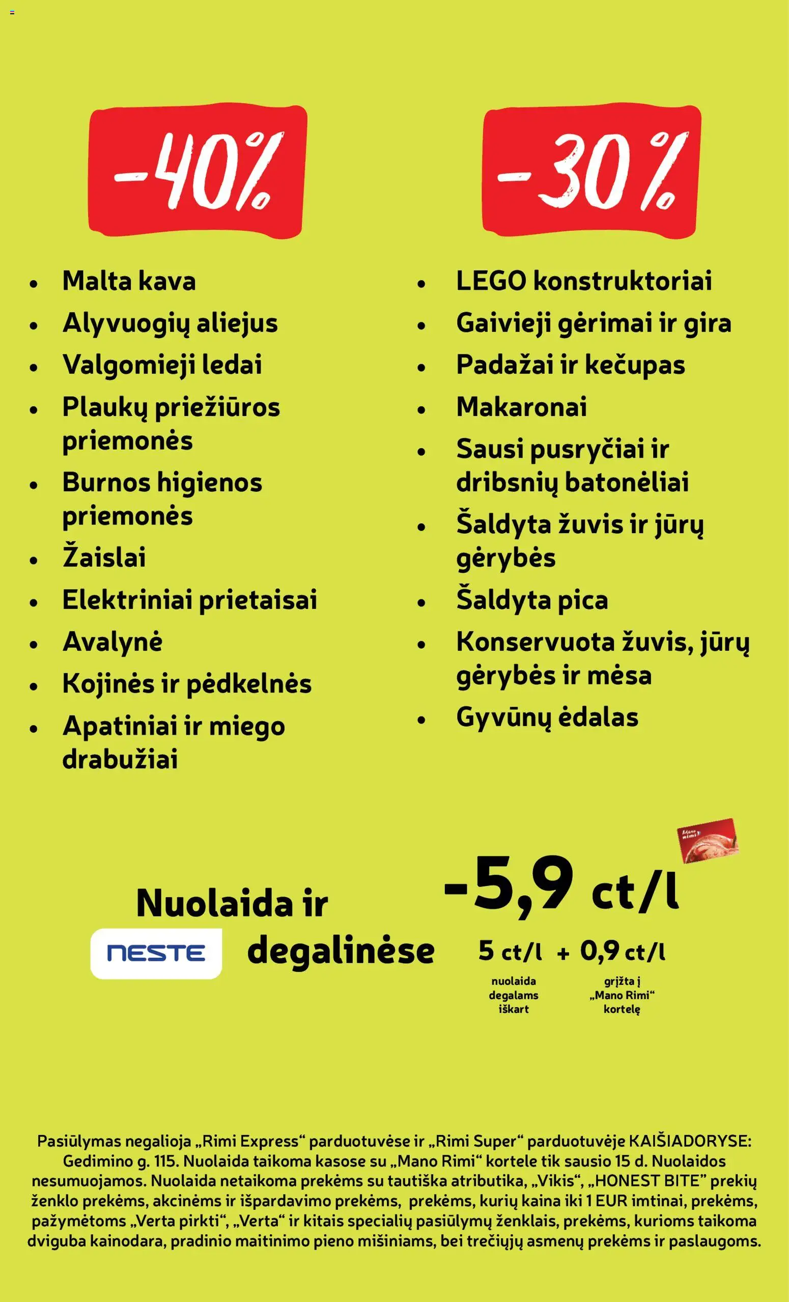 Rimi akcijos nuo 13.01.2026 | Puslapis: 3 | Prekių: Ledai, Drabužiai, Aliejus, Pica