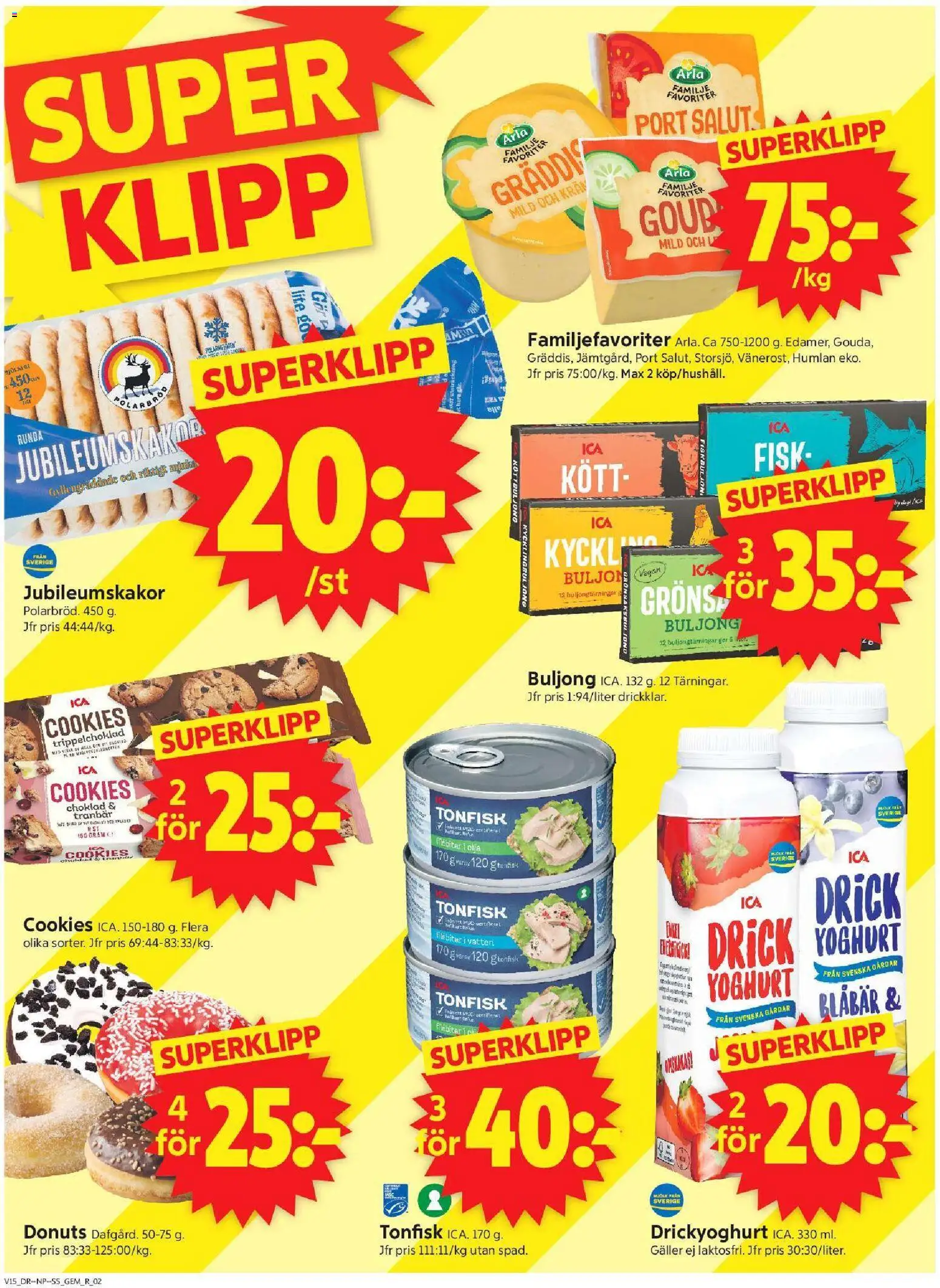 ICA Supermarket reklamblad aktuell från 06.04.2026 | Sida: 2 | Produkter: Gem, Galler, Choklad, Blåbär