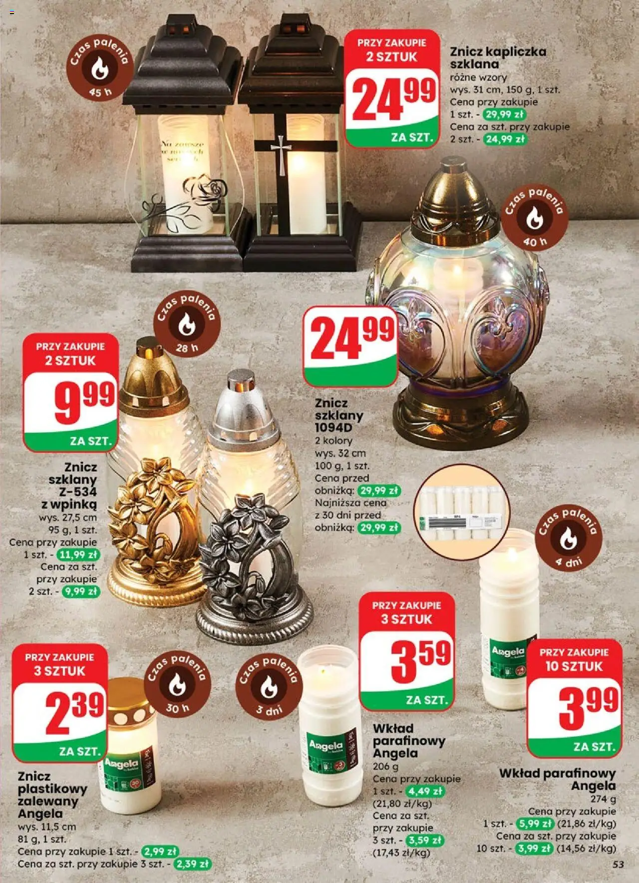 Dino Gazetka od 08.10.2025 | Strona: 53 | Produkty: Znicz kapliczka