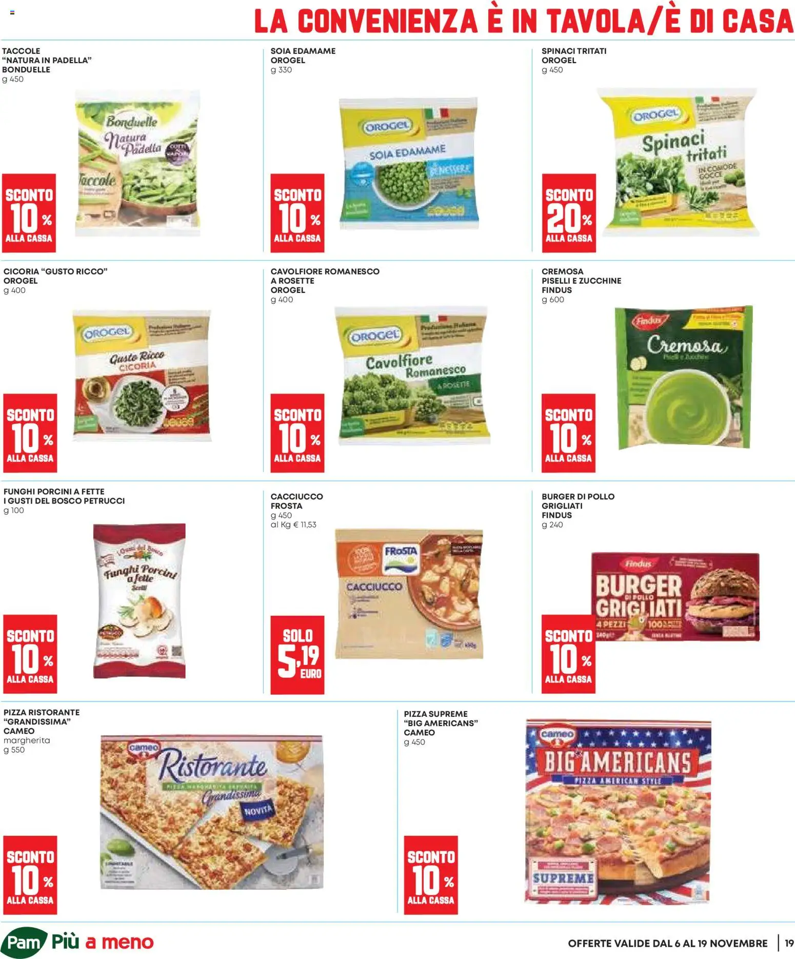 Volantino Panorama del 06.11.2025 | Pagina: 19 | Prodotti: Cavolfiore, Piselli, Zucchine, Padella