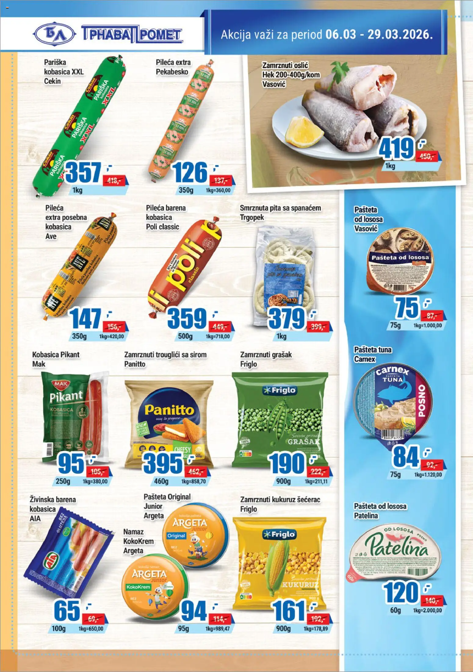 Trnava Promet katalog - važi od 06.03.2026 | Strana: 4 | Proizvode: Mak, Kukuruz šećerac, Kukuruz, Oslić