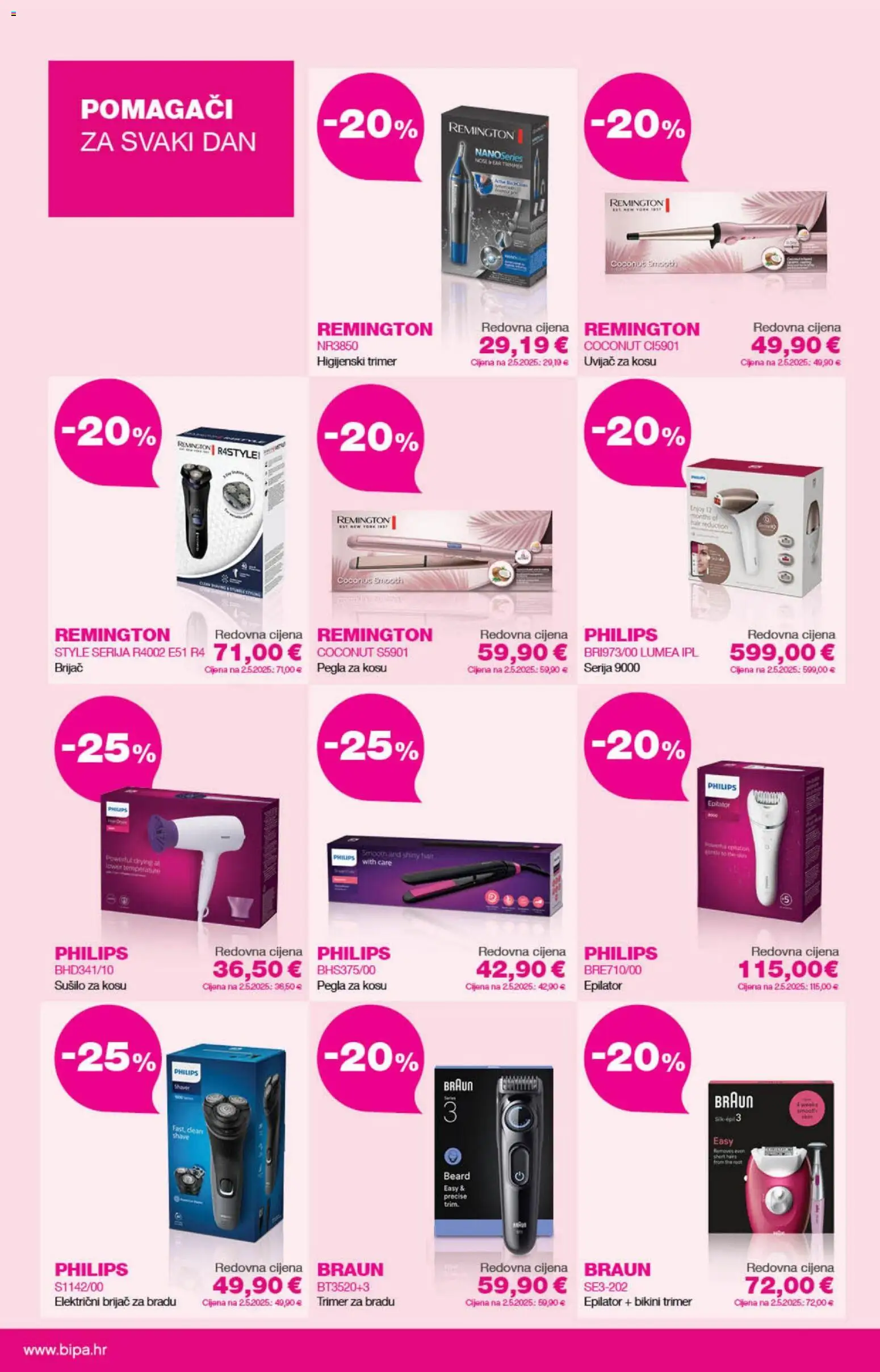Bipa katalog | vrijedi od 01.11.2025 | Stranica: 12 | Proizvodi: Epilator, Sušilo za kosu, Brijač, Trimer