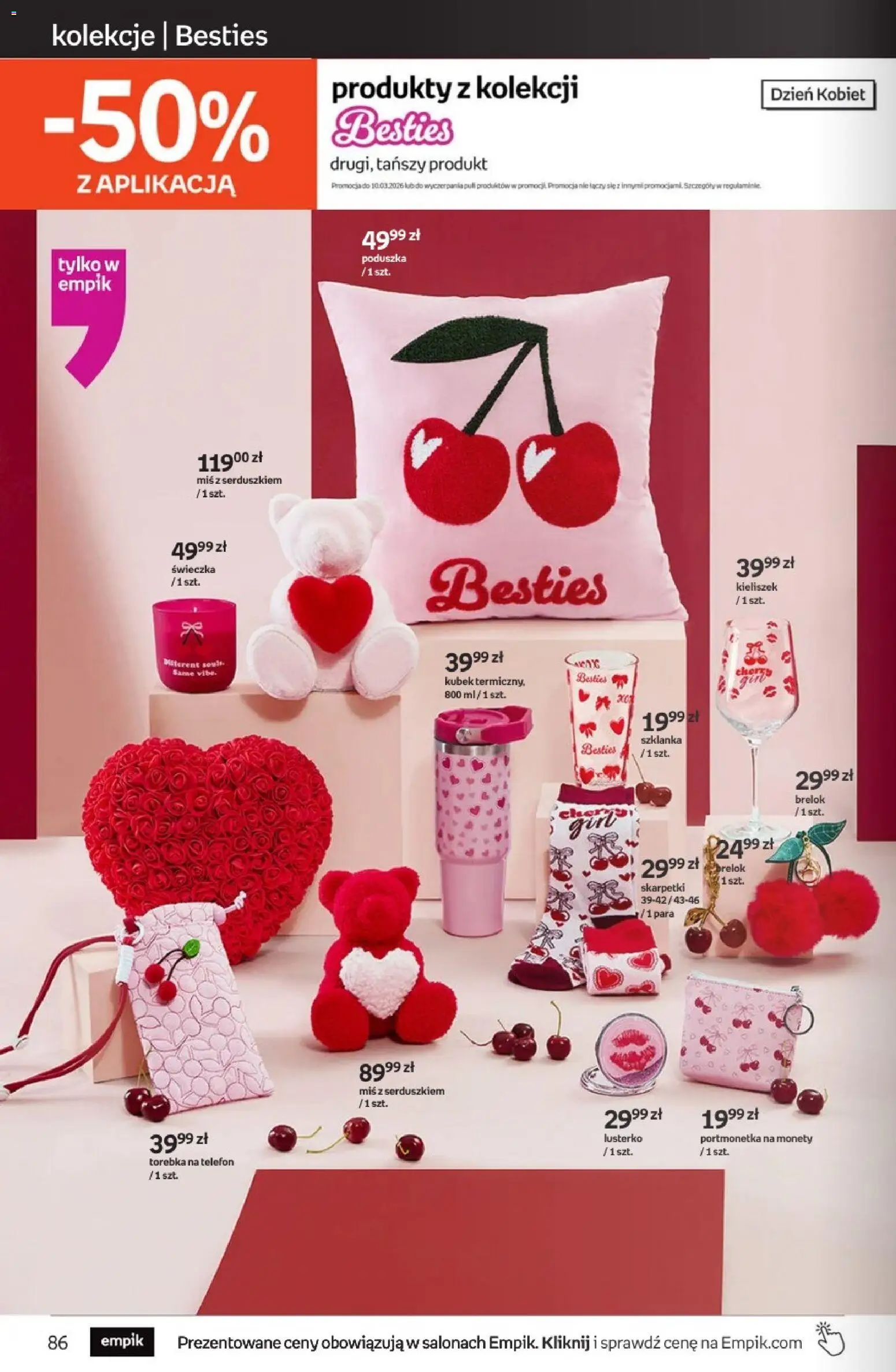 Empik promocje od 25.02.2026 | Strona: 86 | Produkty: Szklanka, Torebka, Skarpetki, Poduszka
