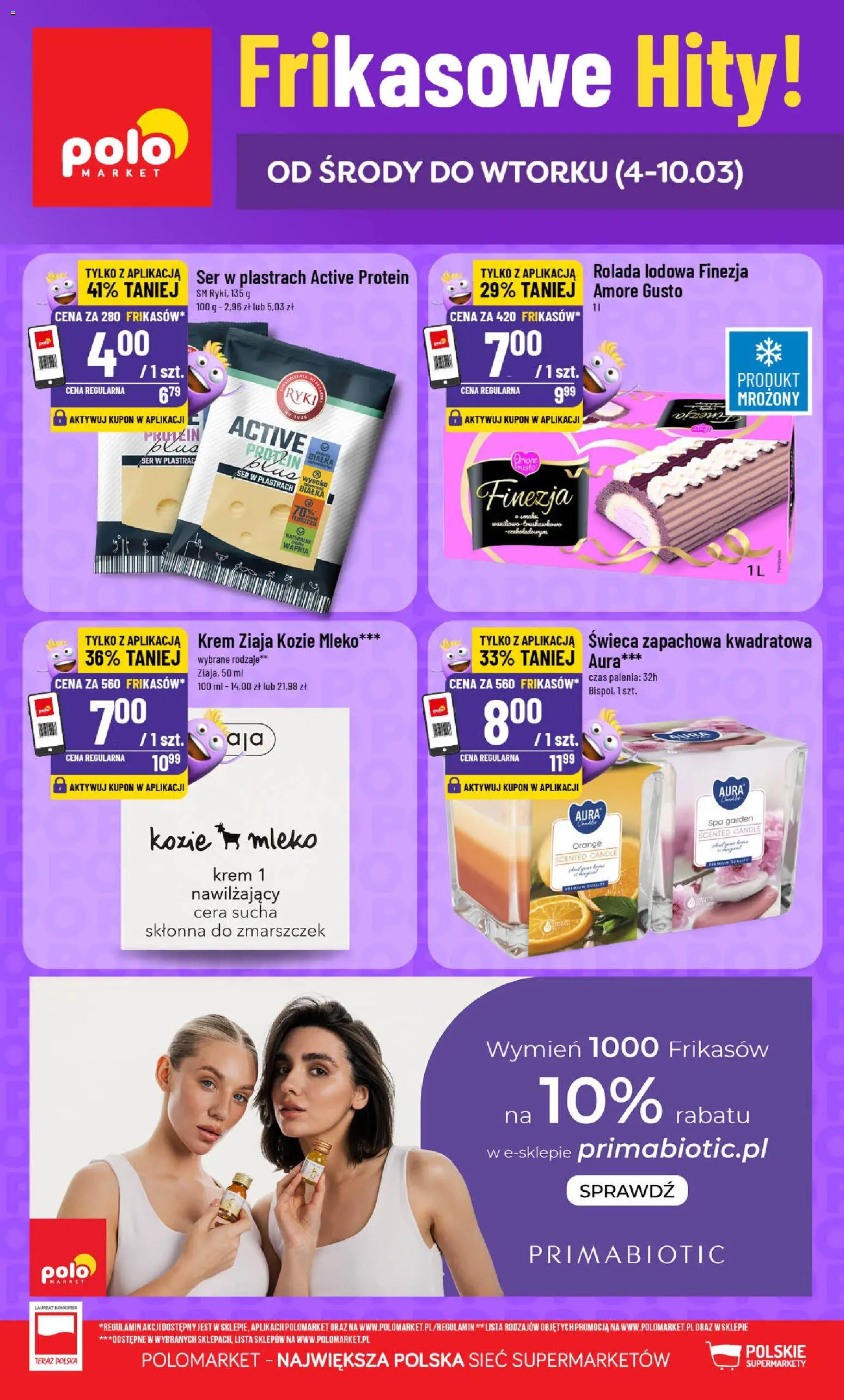POLOmarket gazetka - Frikasowe Hity od 04.03.2026 | Strona: 1 | Produkty: Rolada, Rolada lodowa, Mleko, Krem