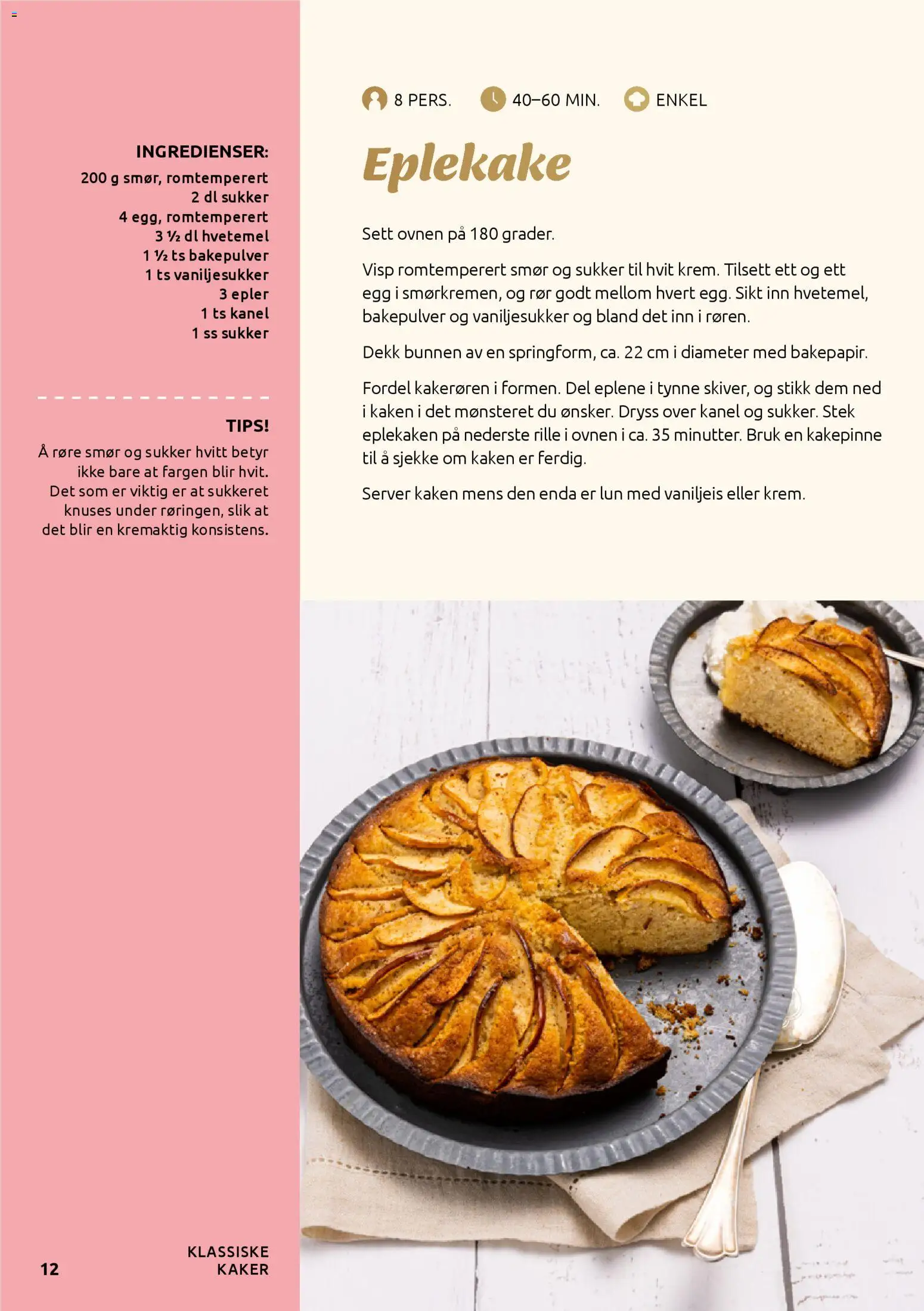 {H1} | Side: 12 | Produkter: Visp, Smør, Vaniljesukker, Strandväska