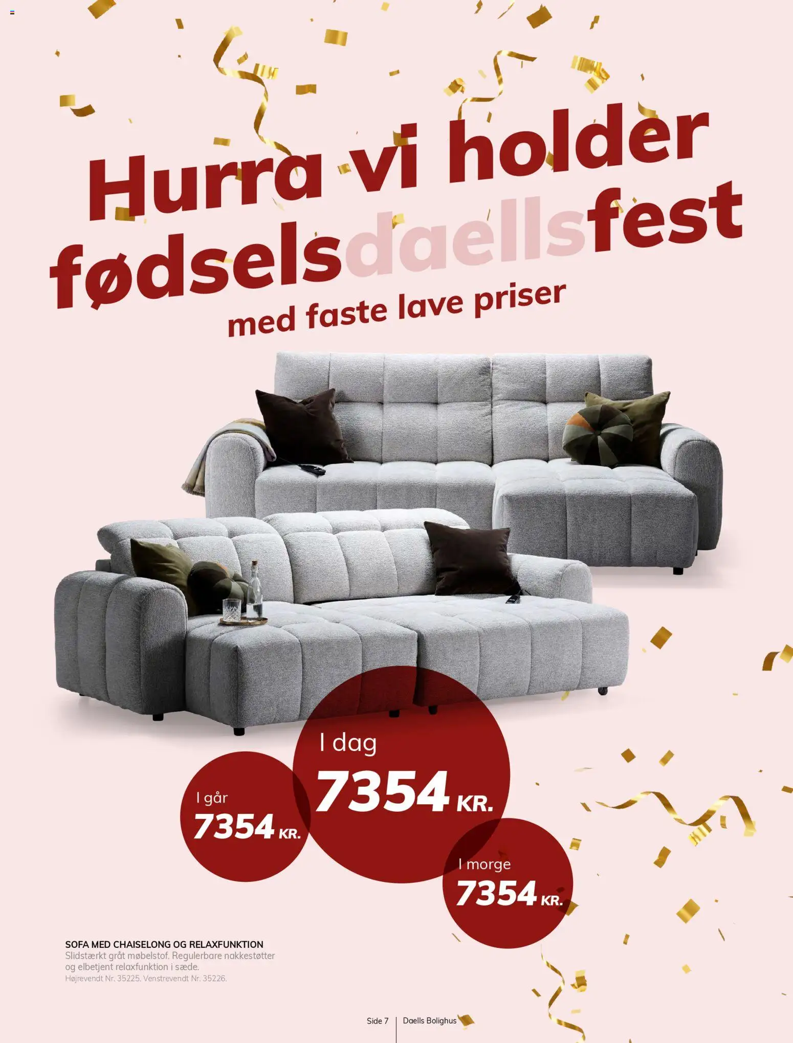 Daells Bolighus tilbudsavis – gyldig fra 29.10.2025 | Side: 7 | Produkter: Sofa