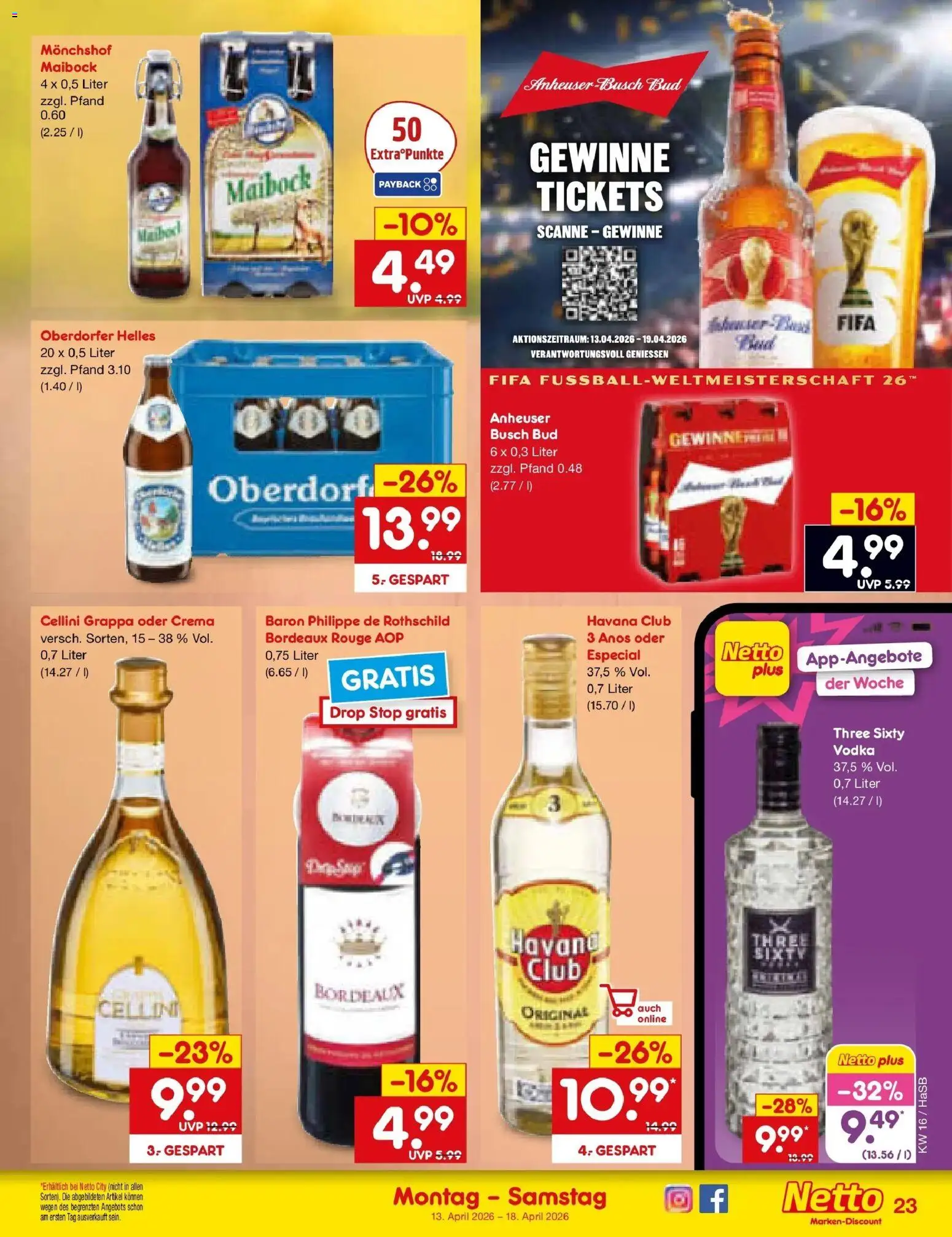 Netto Marken-Discount Prospekt Wuppertal	 – gültig ab 13.04.2026 | Seite: 35 | Produkte: Havana club, Monchshof, Rouge, Vodka