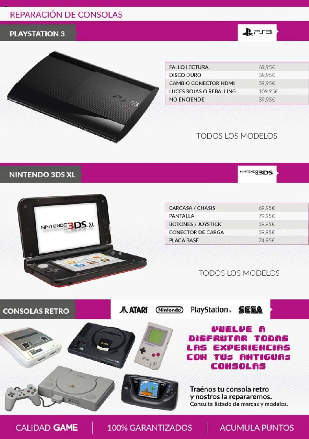 Game Reparamos consolas │ válido desde el 11.06.2024 | Página: 6 | Productos: Consola, Nintendo, Conector, Disco