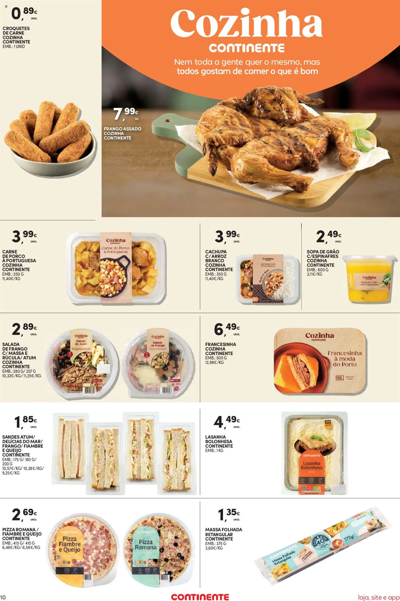 Continente Semanal Continente Bom Dia │ válido de 06.01.2026 | Página: 10 | Produtos: Puff, Lasanha, Queijo, Carne