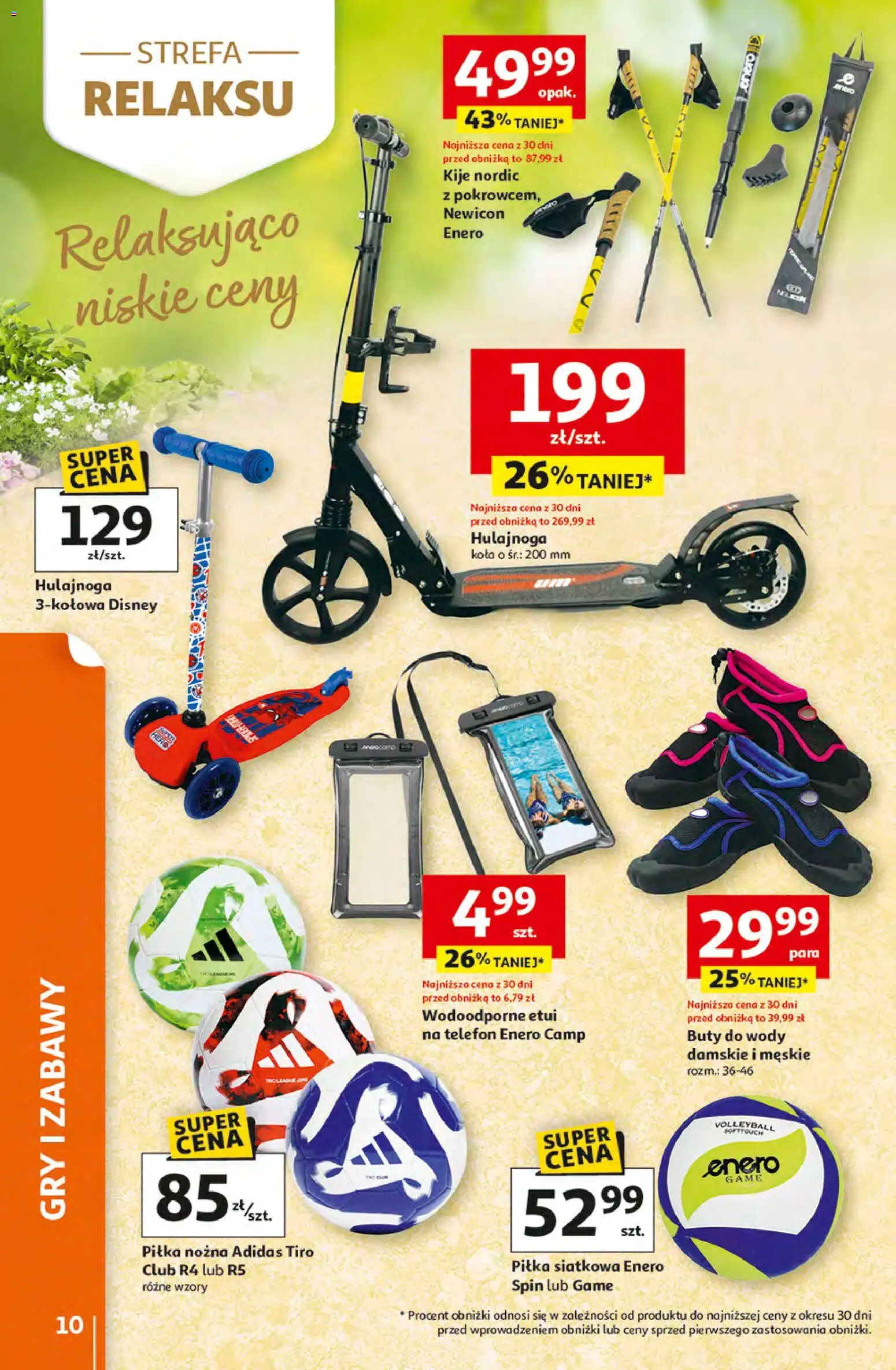 Auchan gazetka - 30 Lat Hipermarket od 16.04.2026 | Strona: 10 | Produkty: Telefon, Buty, Buty do wody, Gry