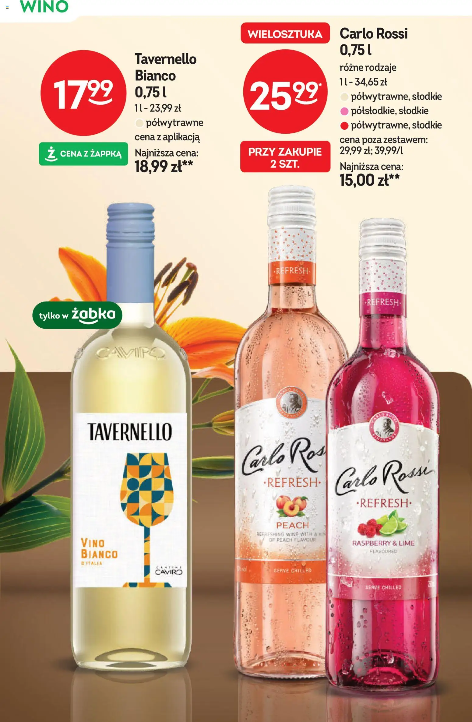 Żabka gazetka - Katalog win od 01.04.2026 | Strona: 16 | Produkty: Wino, Carlo Rossi