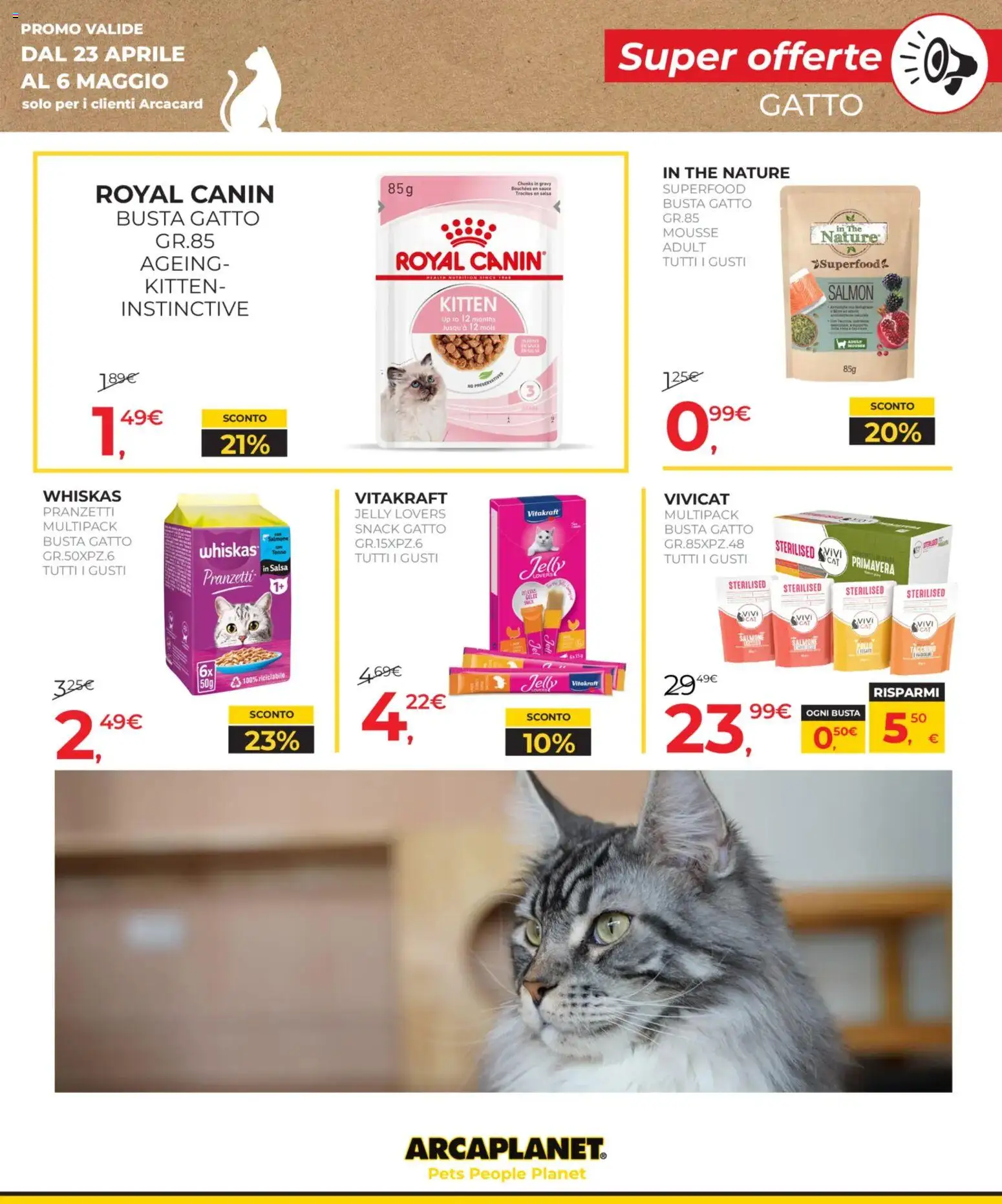 Volantino Arcaplanet del 23.04.2026 | Pagina: 11 | Prodotti: Salmone, Salsa, The