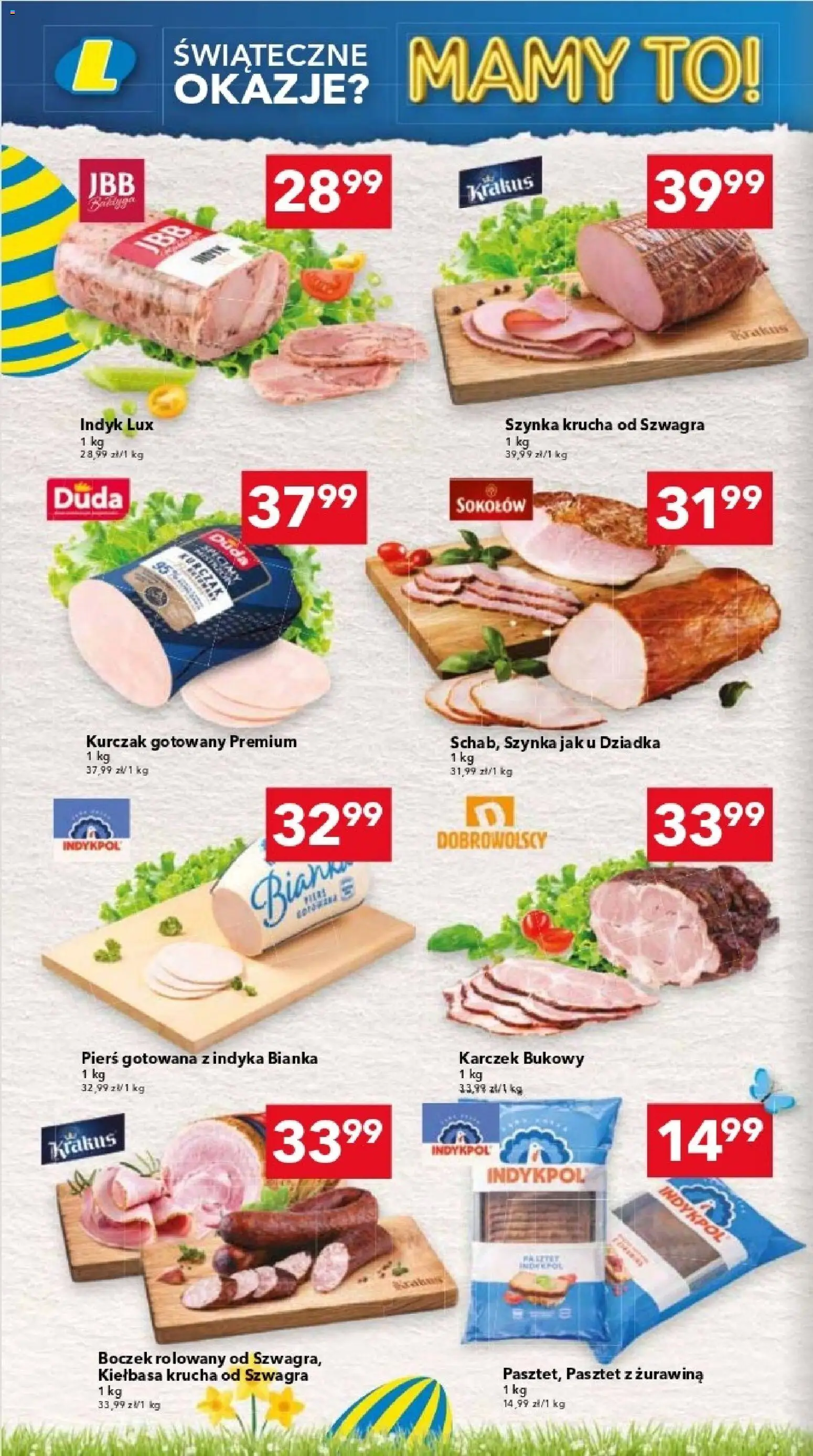 Lewiatan gazetka - Katowice od 26.03.2026 | Strona: 2 | Produkty: Kiełbasa, Szynka, Boczek, Żurawina
