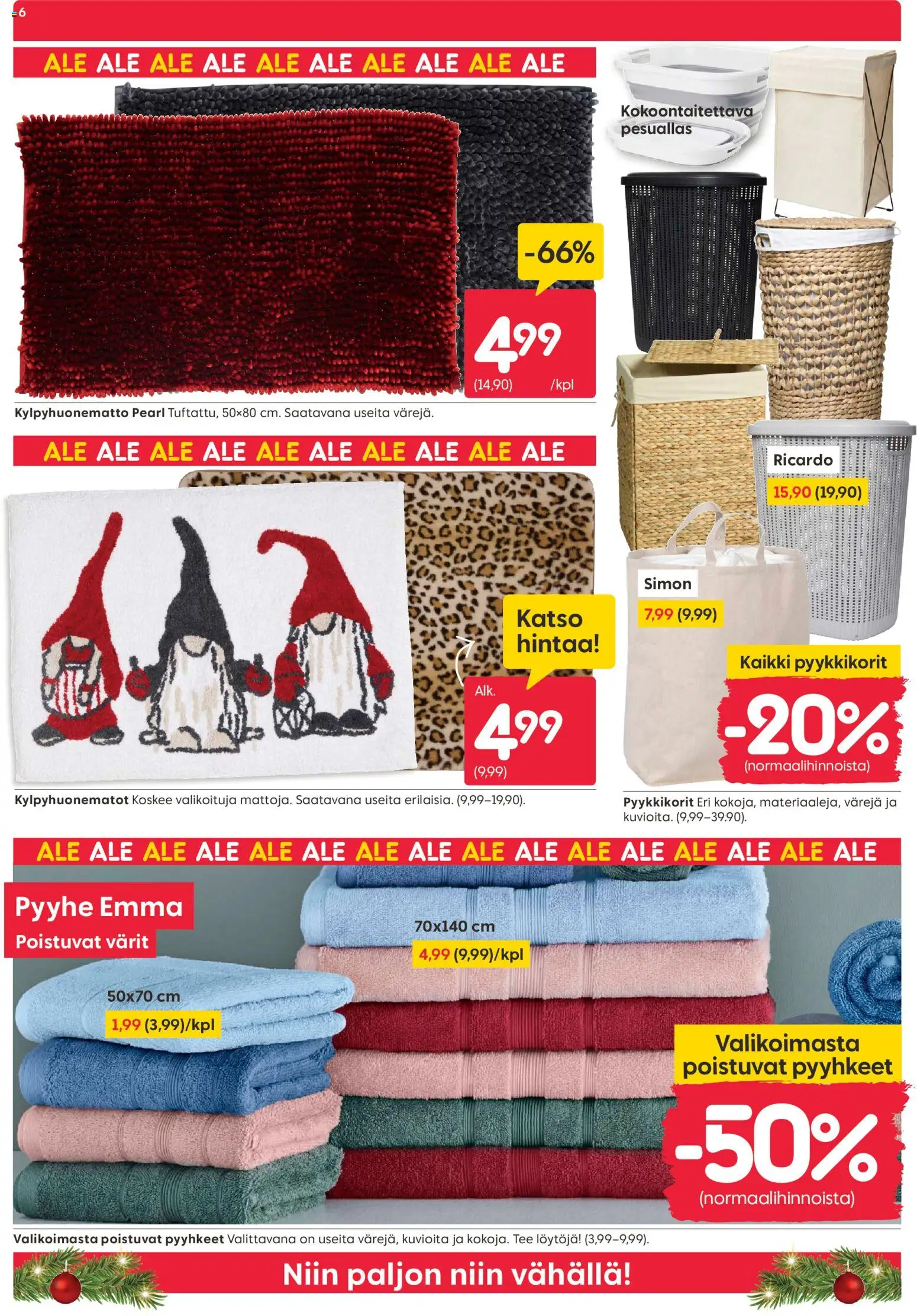 Rusta tarjoukset – voimassa 24.12.2025 alkaen | Sivu: 6 | Tuotteet: Pyyhe, Pyyhkeet, Pesuallas, Tee