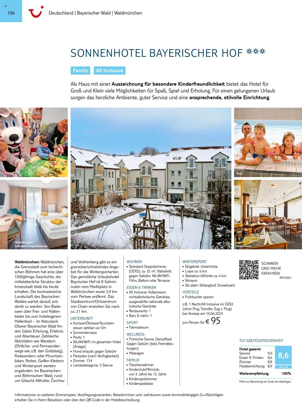 TUI Prospekt 	 – gültig ab 01.11.2024 | Seite: 106 | Produkte: Spiel, Babybett, Ski, Snowboard