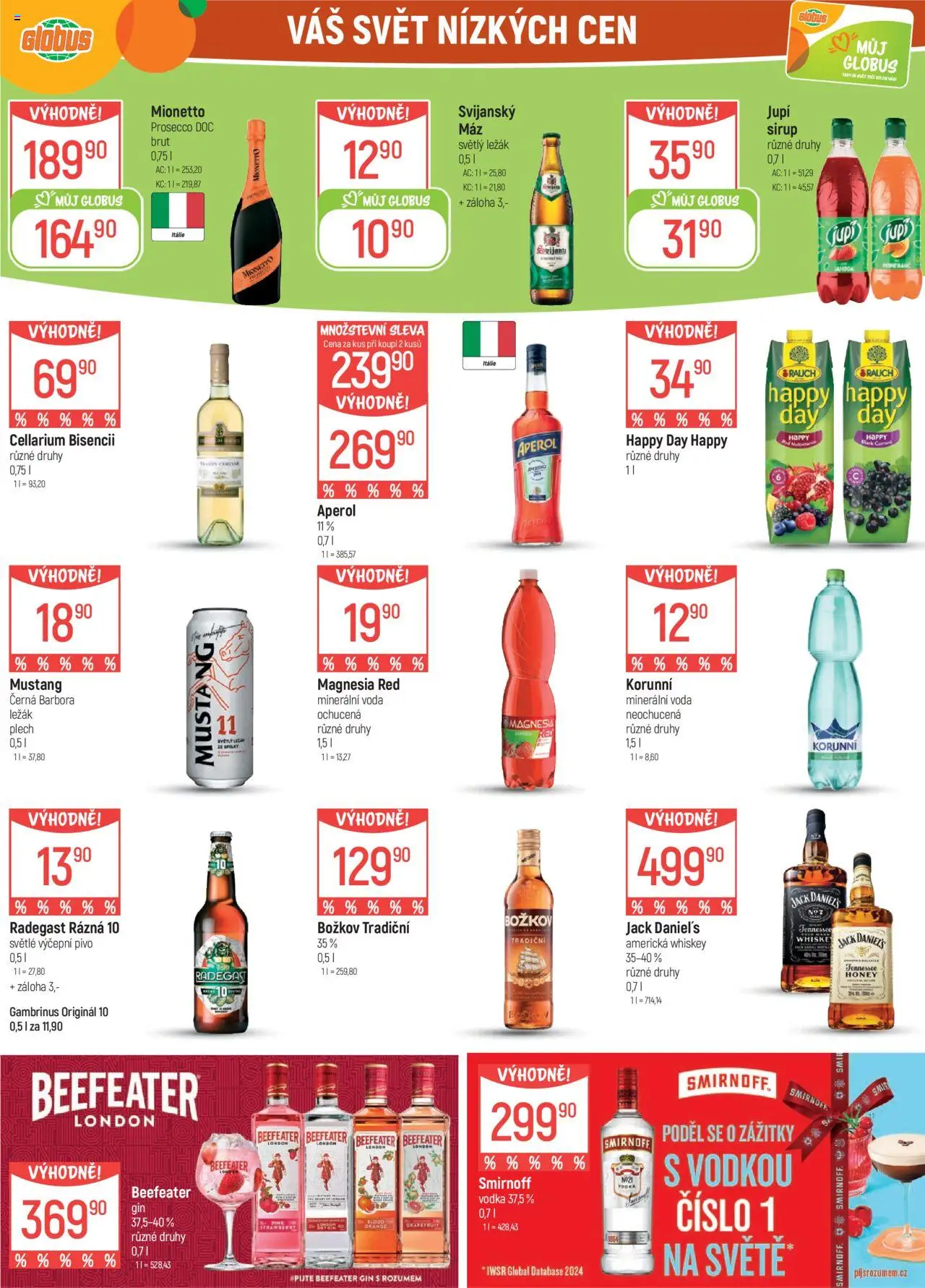 Globus leták - Ostrava od 10.09.2025 | Strana: 21 | Produkty: Plech, Beefeater, Minerální voda, Magnesia Red