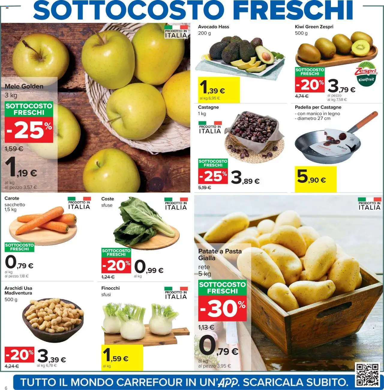 Volantino Carrefour del 23.10.2025 | Pagina: 6 | Prodotti: Avocado, Pasta, Finocchi, Arachidi