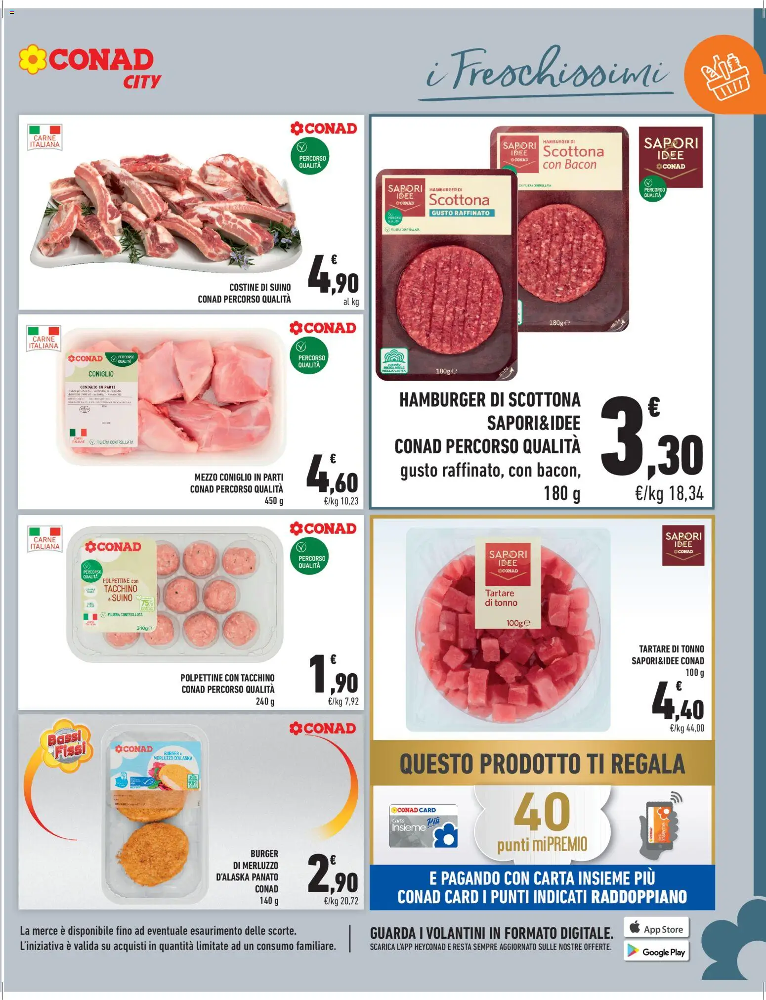 Volantino Conad del 23.01.2026 | Pagina: 7 | Prodotti: Merluzzo, Suino, Tacchino, Tonno