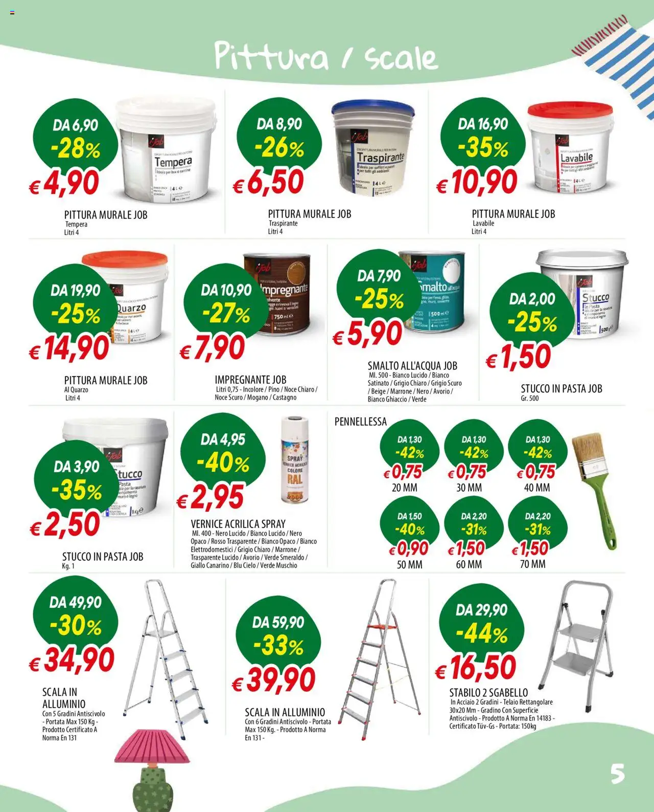 Volantino Famila del 08.09.2025 | Pagina: 5 | Prodotti: Sgabello, Impregnante, Stucco, Alluminio