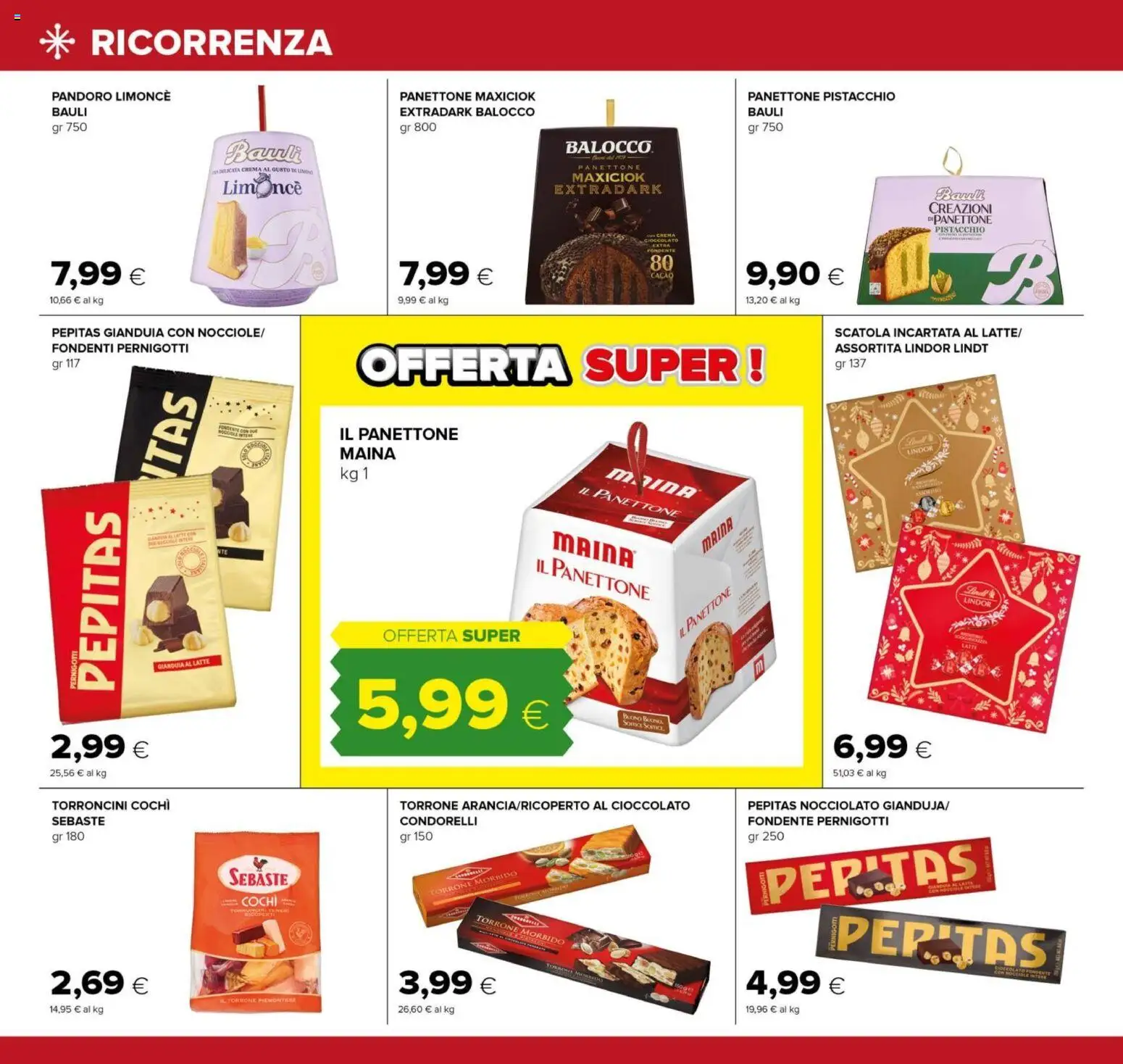 Volantino Tigre del 21.11.2025 | Pagina: 20 | Prodotti: Crema, Cioccolato, Pandoro, Cacao