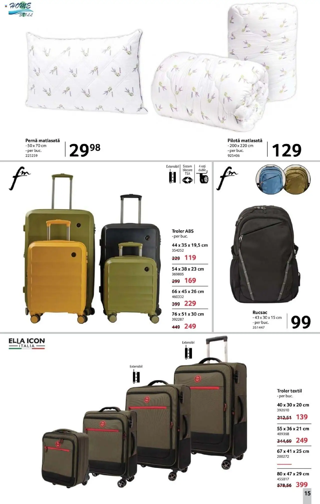 Noul catalog Selgros – valabil de la 17.10.2025 | Pagină: 15 | Produse: Pernă, Pilotă, Rucsac