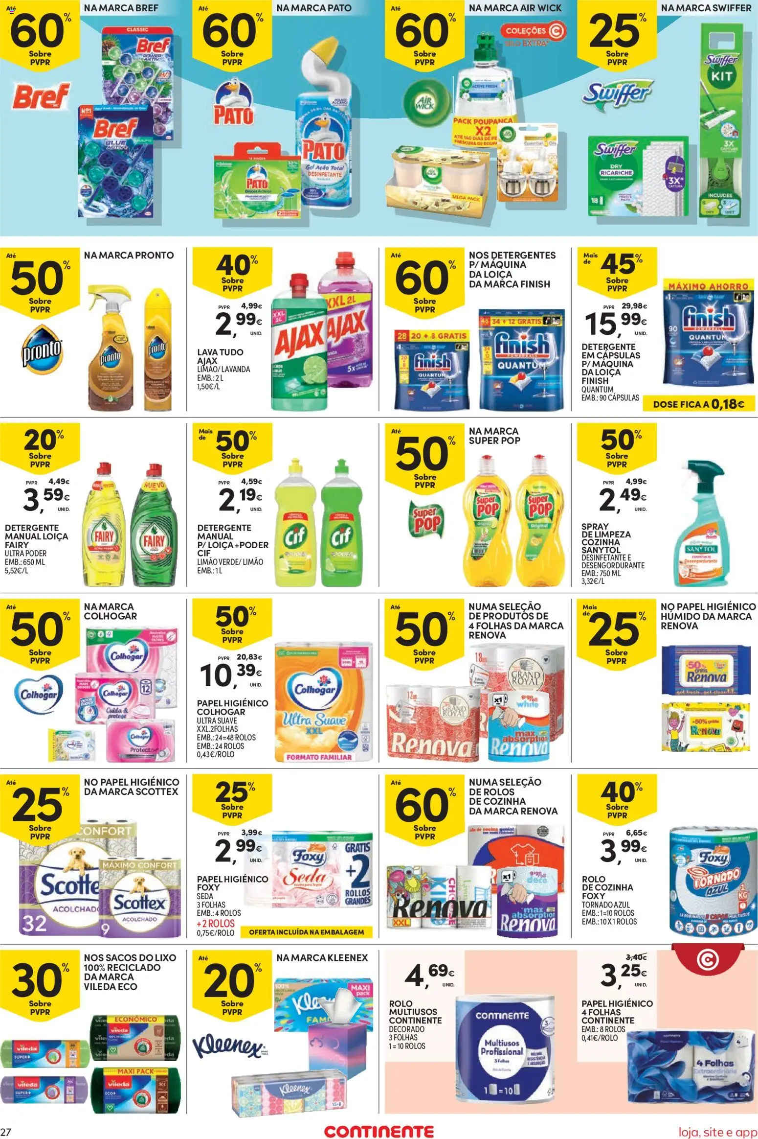 Continente Semanal Continente Bom Dia │ válido de 25.11.2025 | Página: 27 | Produtos: Papel higiénico, Detergente