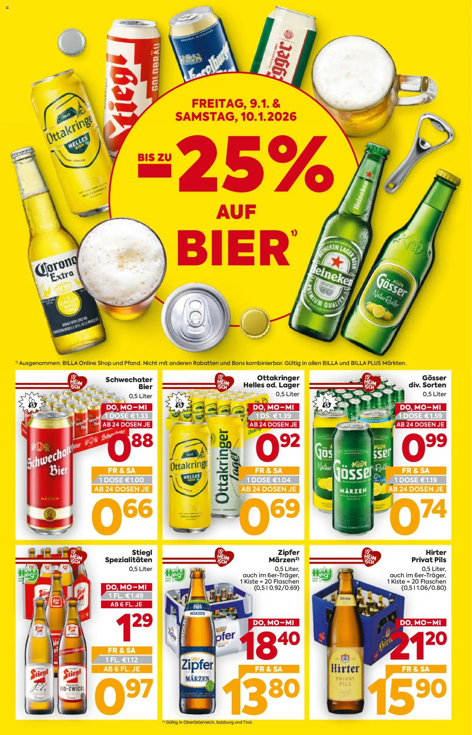 Billa Flugblatt - Salzburg gültig ab 08.01.2026 | Seite: 2 | Produkte: Bier