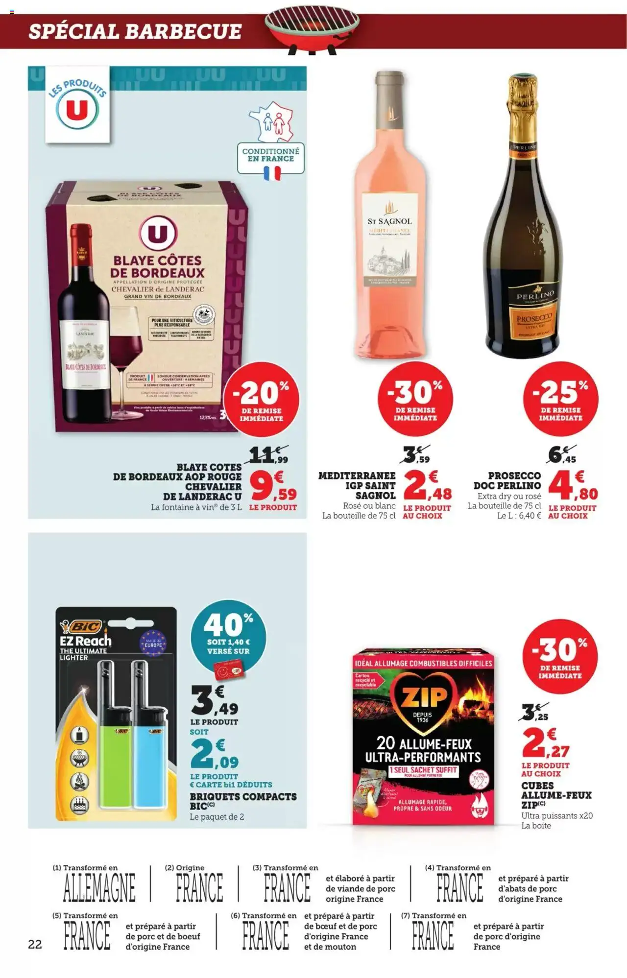  | Page: 22 | Produits: Viande de porc, Barbecue, Prosecco, Thé