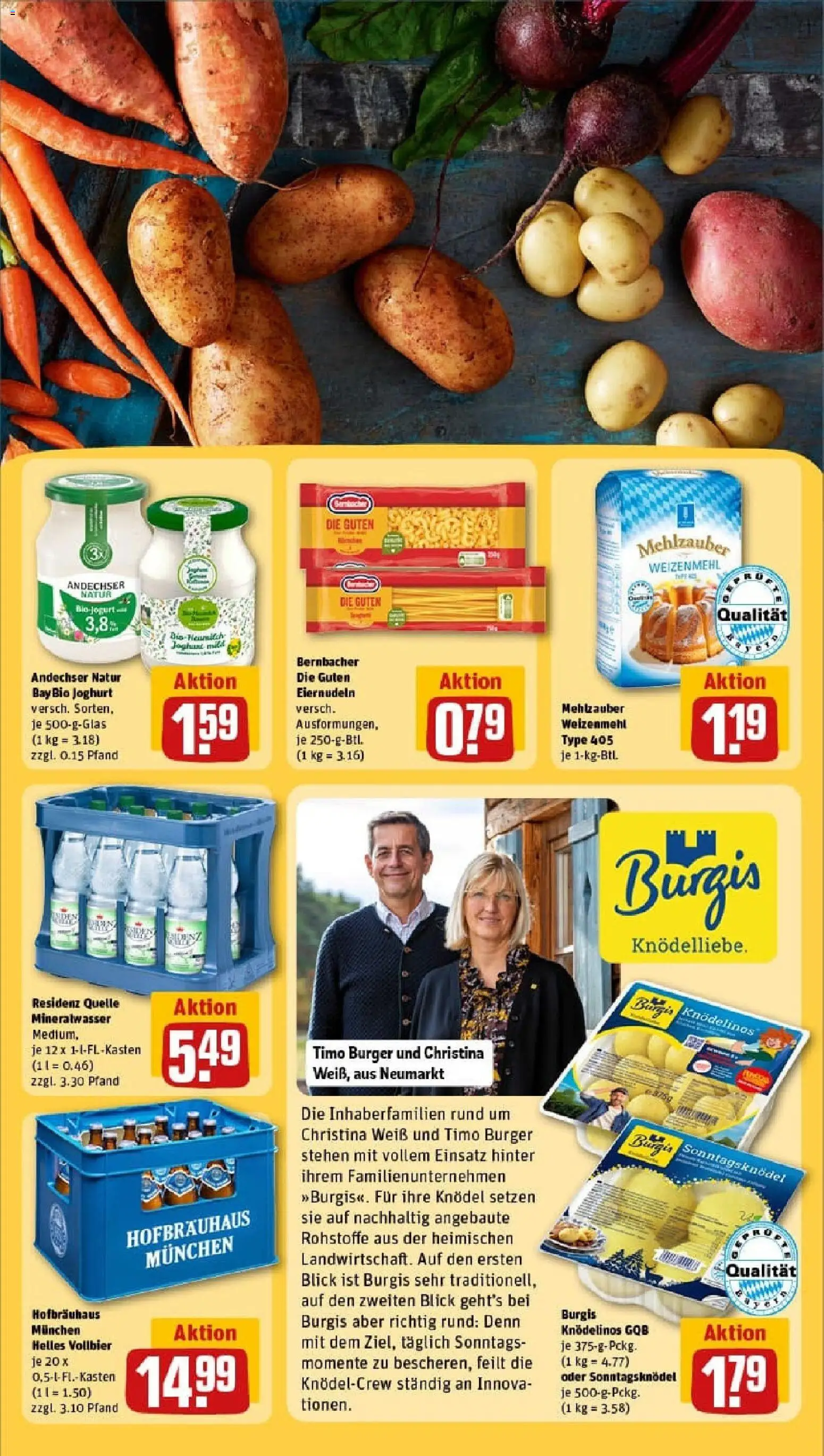 Rewe prospekt Bad Griesbach	 – gültig ab 26.10.2025 | Seite: 27 | Produkte: Joghurt, Burger, Weizenmehl, Mineralwasser
