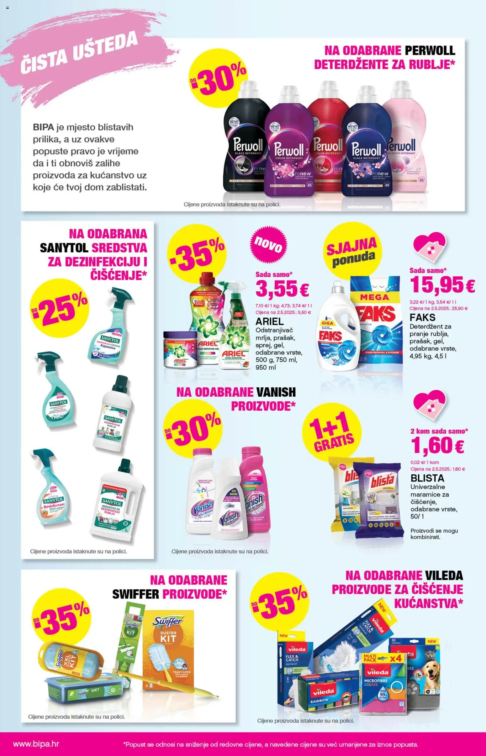 Bipa katalog | vrijedi od 05.03.2026 | Stranica: 16 | Proizvodi: Faks, Deterdžent, Vanish, Perwoll