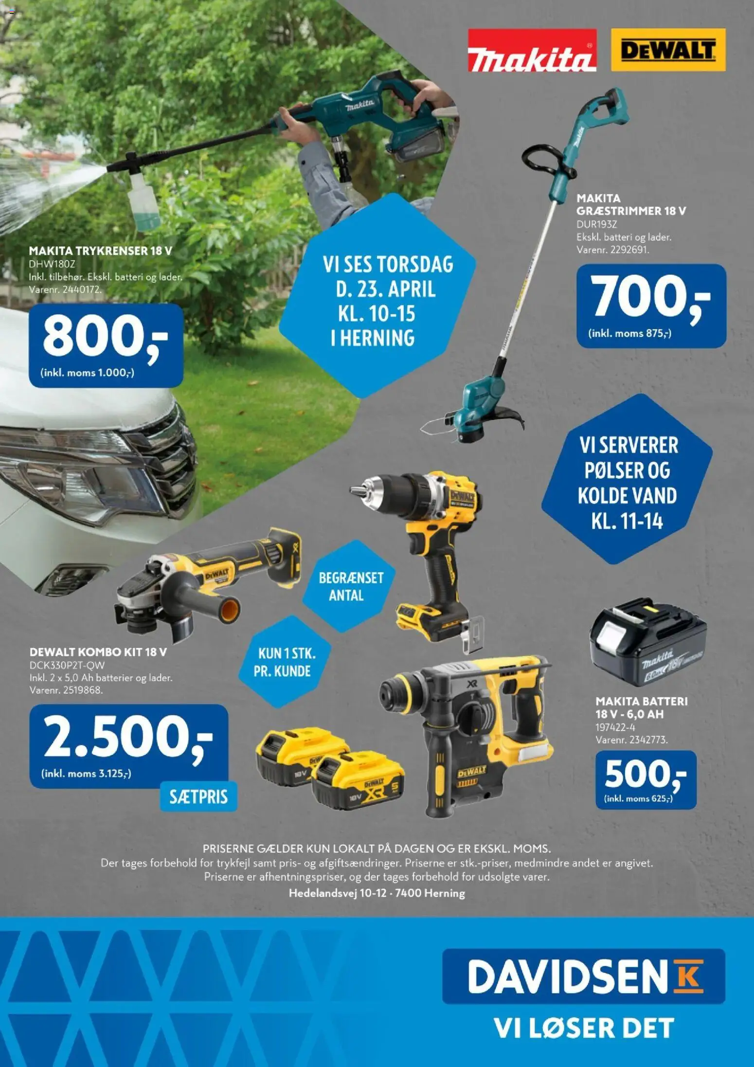 Davidsen tilbudsavis – gyldig fra 23.04.2026 | Side: 16 | Produkter: Pølser, Batterier, Batteri