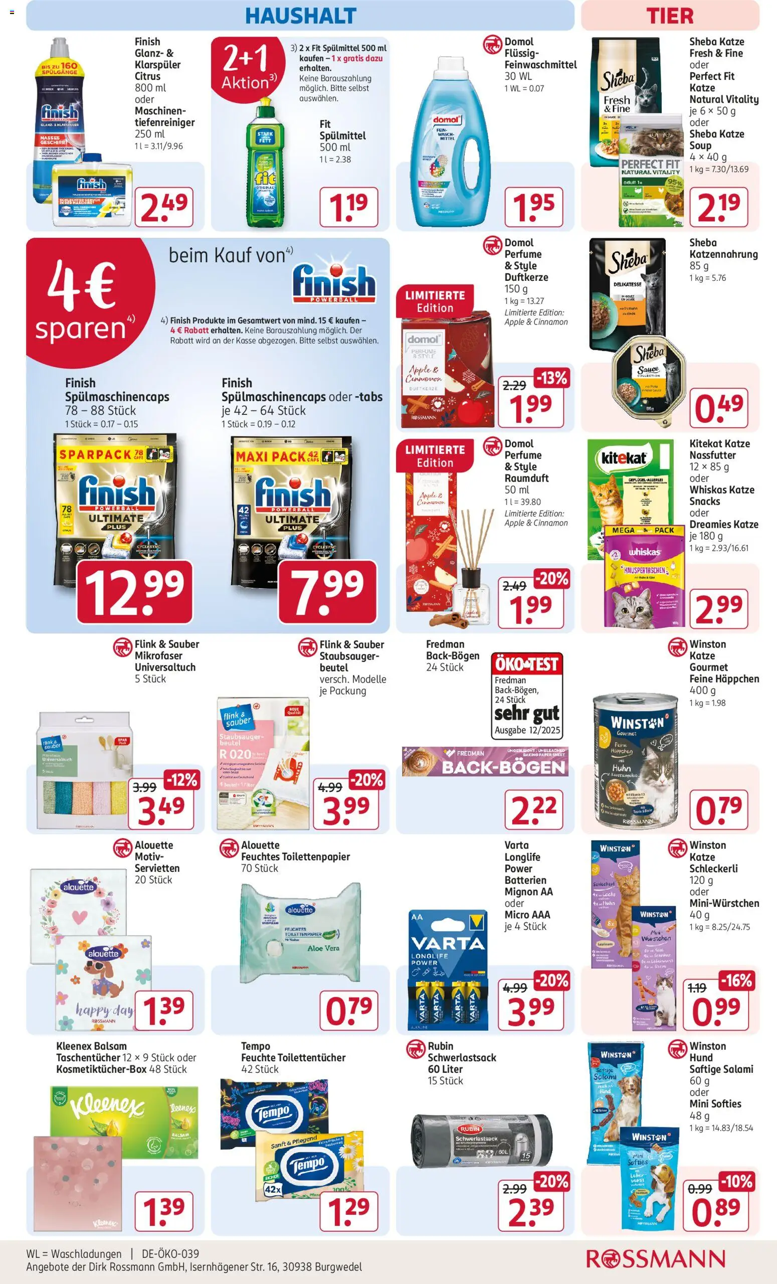 Rossmann Prospekt 	 – gültig ab 26.01.2026 | Seite: 13 | Produkte: Staubsauger, Sheba, Klarspüler, Salami