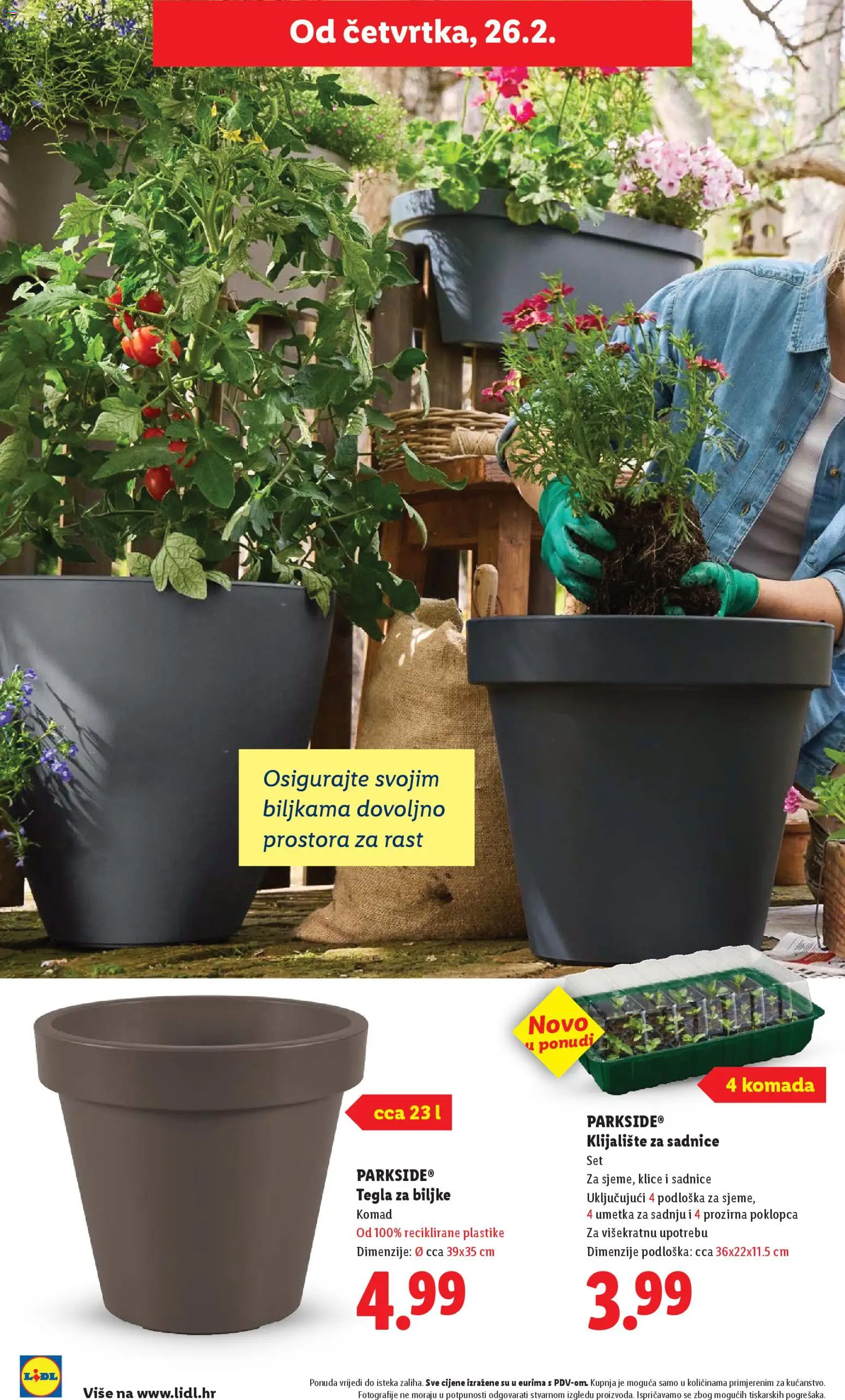 Lidl katalog | vrijedi od 23.02.2026 | Stranica: 10 | Proizvodi: Tegla za biljke, Parkside