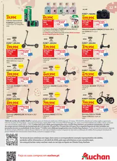Pré-visualização Auchan - Tecno Páscoa válido de 13.03.2026 | Página: 12 | Produtos: Faca, Bicicleta, Trotinete, Máquina fotográfica