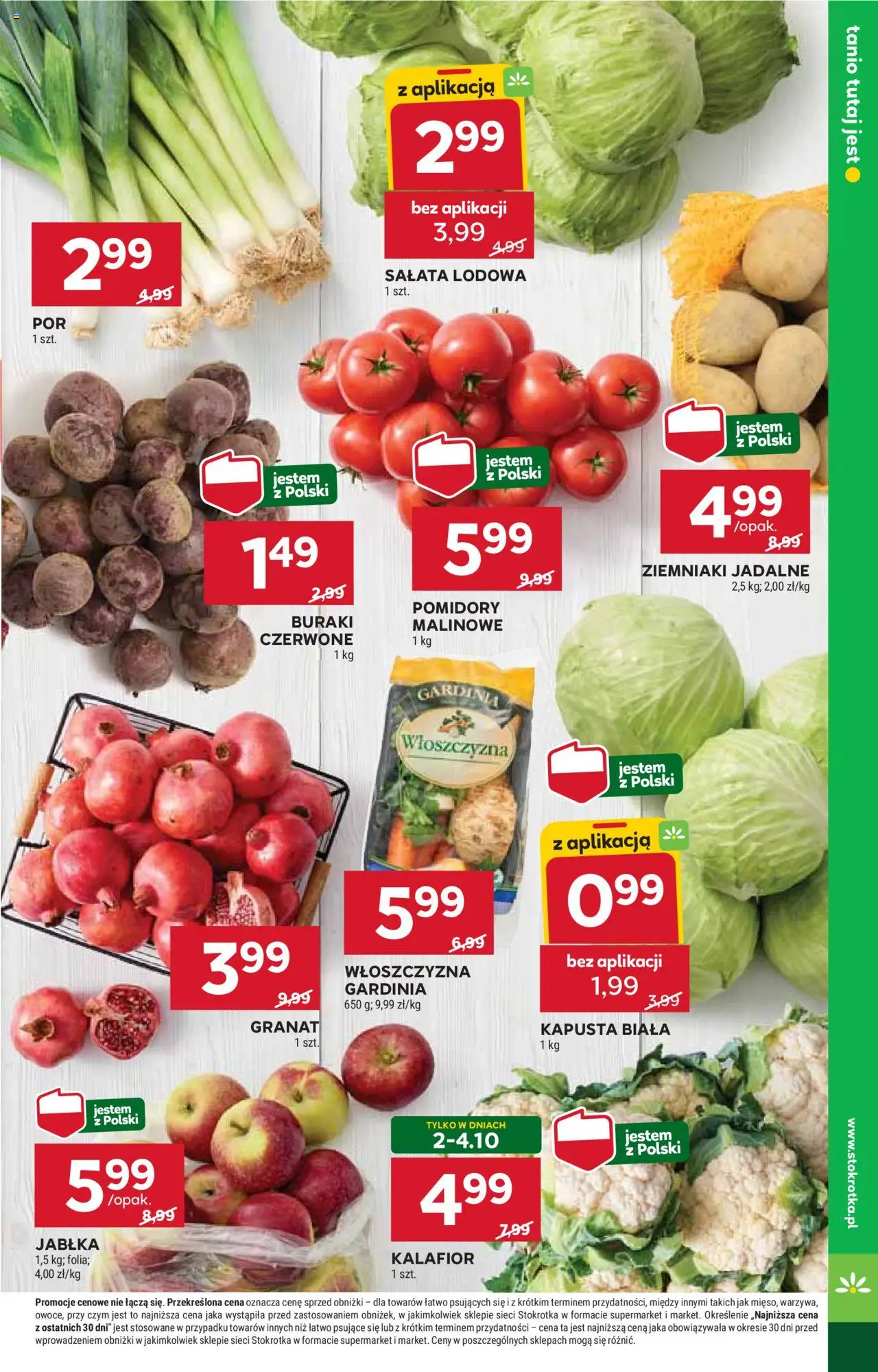 Stokrotka Gazetka od 02.10.2025 | Strona: 7 | Produkty: Stokrotka, Jabłka, Pomidory, Kapusta biała