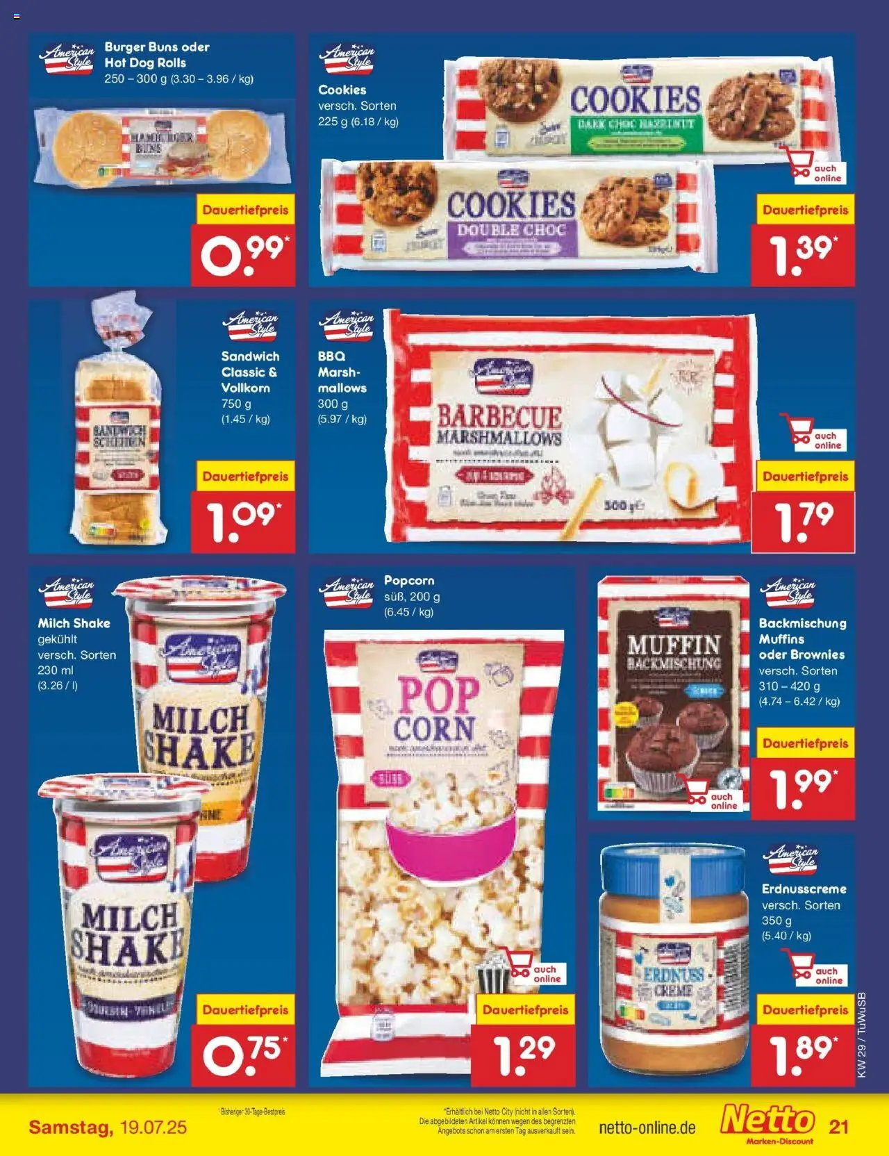 Netto Marken-Discount prospekt Calw-Stammheim	 - gültig ab dem 13.07.2025 | Seite: 27 | Produkte: Milch, Butter, Burger, Creme