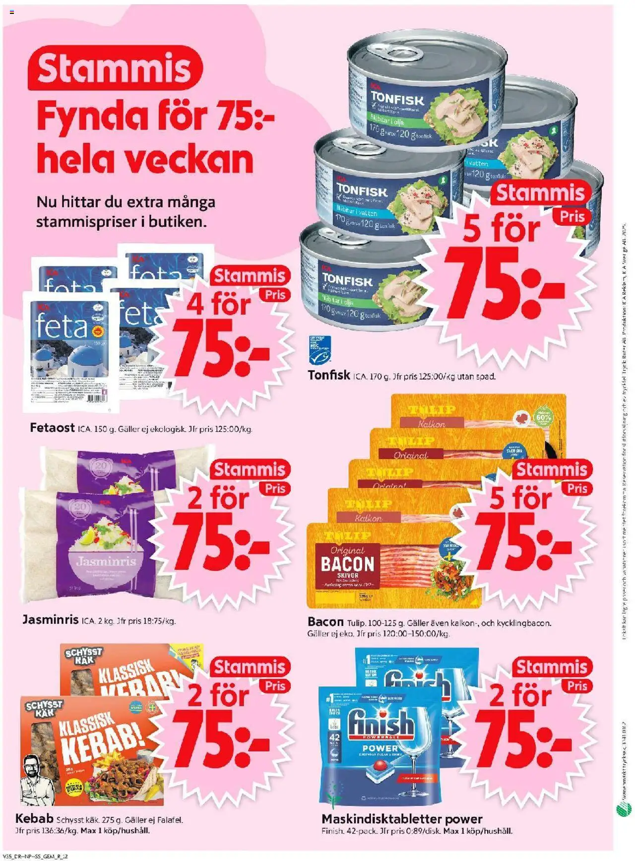 ICA Supermarket reklamblad aktuell från 25.08.2025 | Sida: 14 | Produkter: Bacon, Olja, Kalkon, Tonfisk