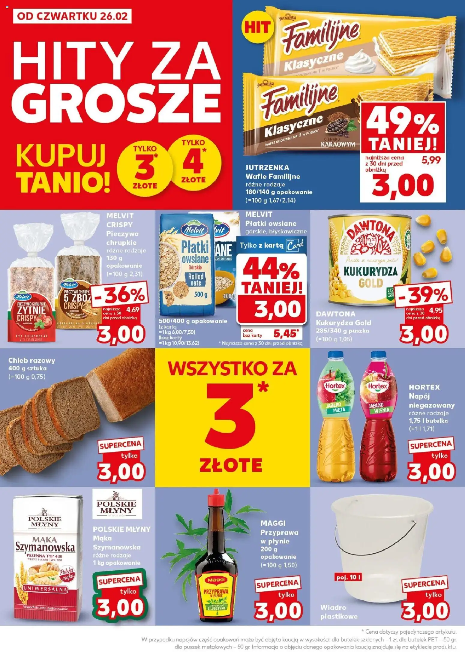 Kaufland gazetka - Mocny start od 02.03.2026 | Strona: 4 | Produkty: Wafle, Kukurydza, Mięta, Chleb