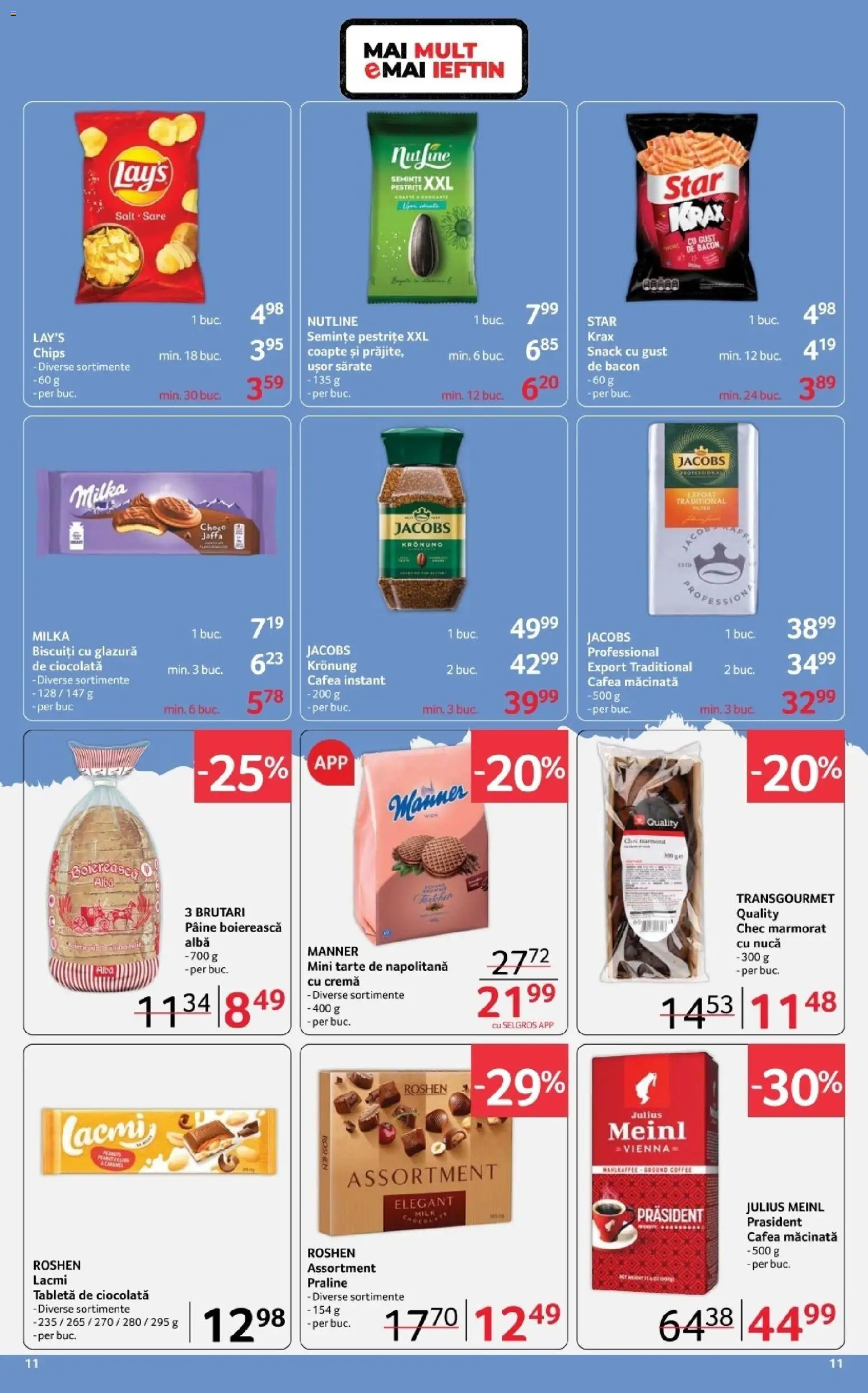 Noul catalog Selgros – valabil de la 20.02.2026 | Pagină: 11 | Produse: Tabletă, Bacon, Praline, Biscuiți
