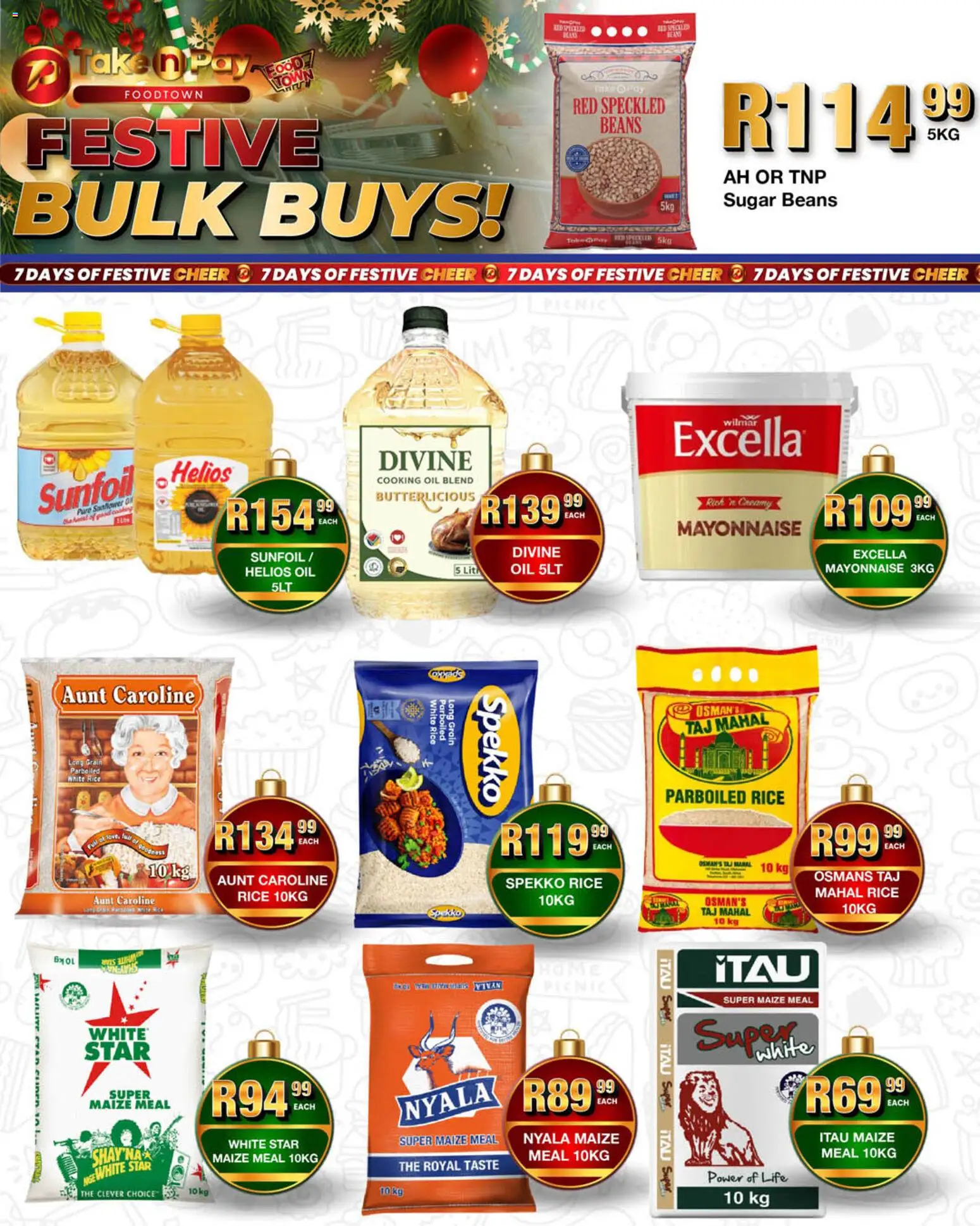New Take n Pay catalogue – valid from 18.12.2025 | Page: 18 | Products: Beans, Rice, Mayonnaise, Sugar
