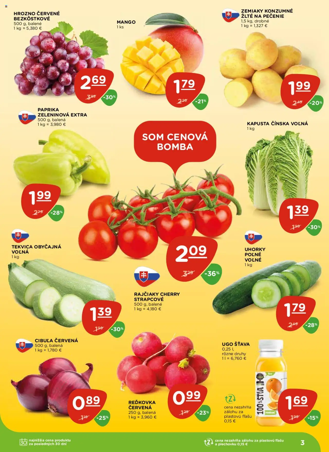 Terno leták │ platný od 24.07.2025 | Strana: 3 | Produkty: Zemiaky, Cibuľa, Mango, Uhorky