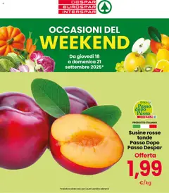 Anteprima del volantino Despar Occasioni del weekend catalogo valido a partire dal 18.09.2025